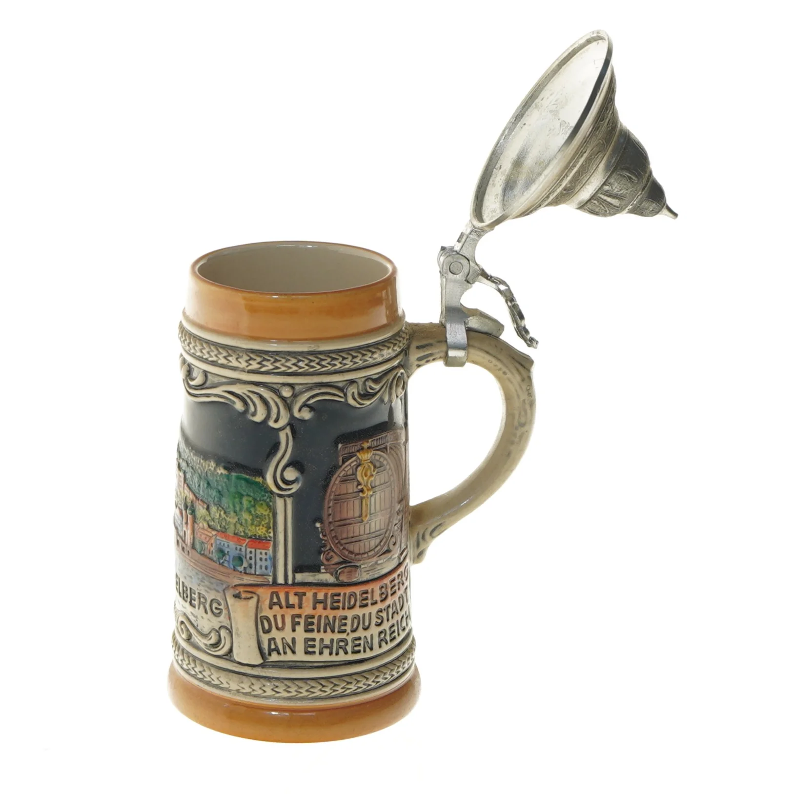 Ølkrus med låg (str. 19 cm)