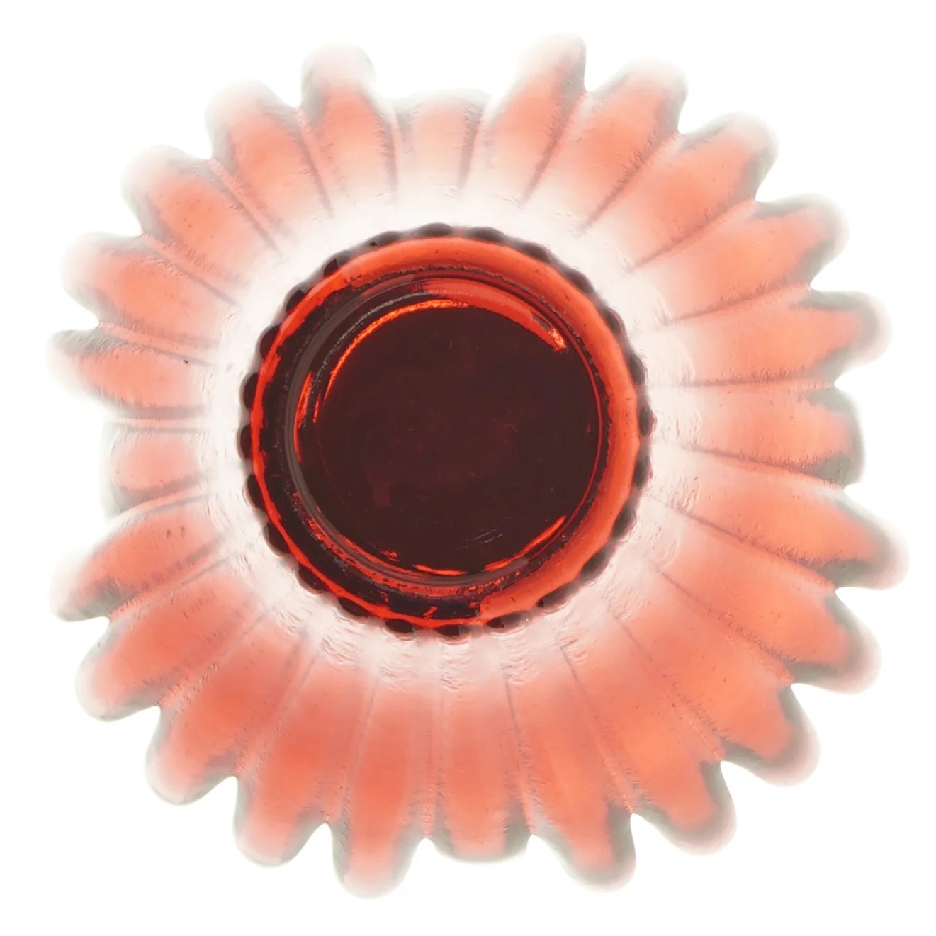 Blomstret skål i glas fra Krifon (str. 14 cm)