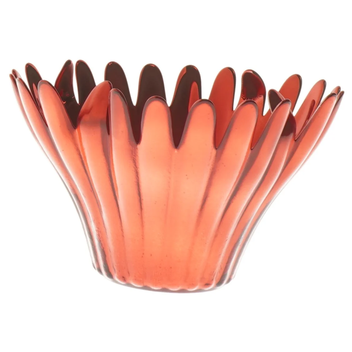 Blomstret skål i glas fra Krifon (str. 14 cm)