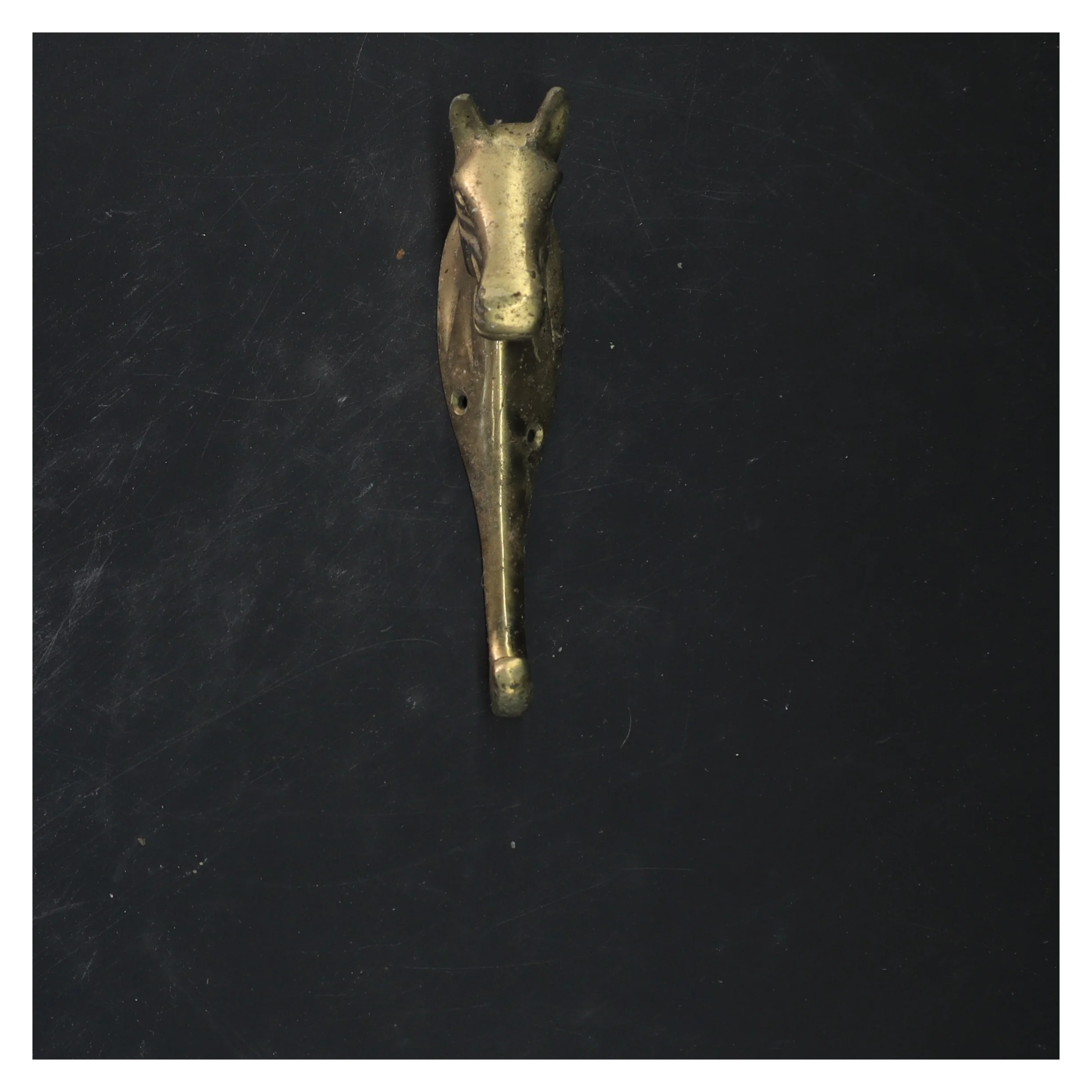 Vintage hestekrog i messing (str. 15x7 cm)