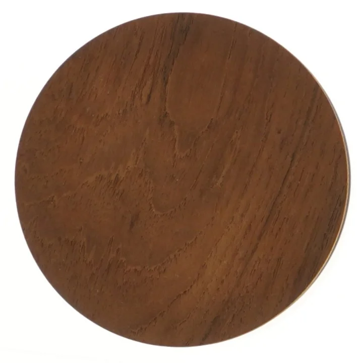 Keramik krukke med trælåg fra Knabstrup (str. Ø 13x8,5 cm)