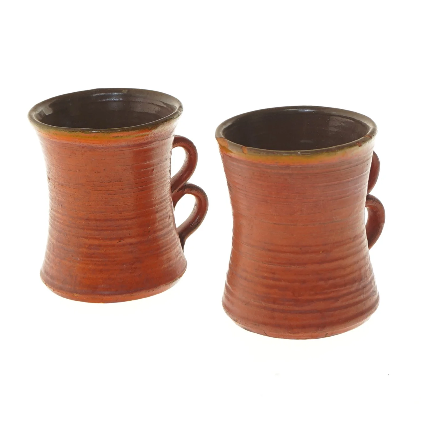 Keramiske krus med dobbelt hank (str. Ø 9x11 cm)