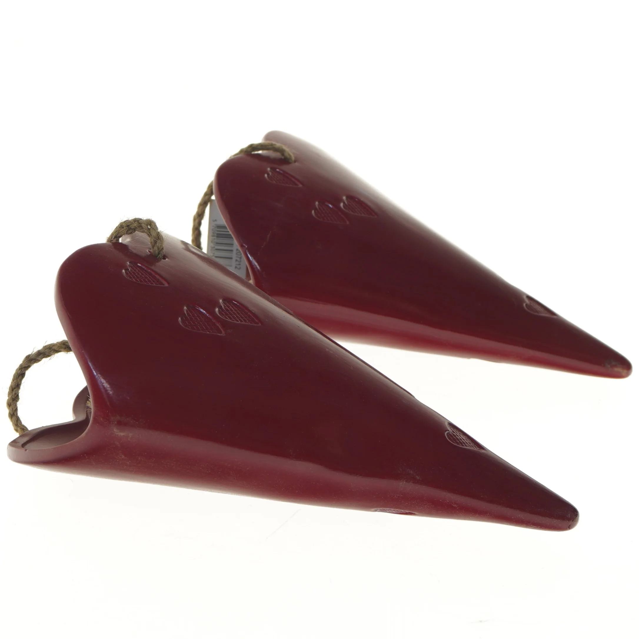 Røde hjerteophæng (str. 2 styk, 26x20x10 cm)