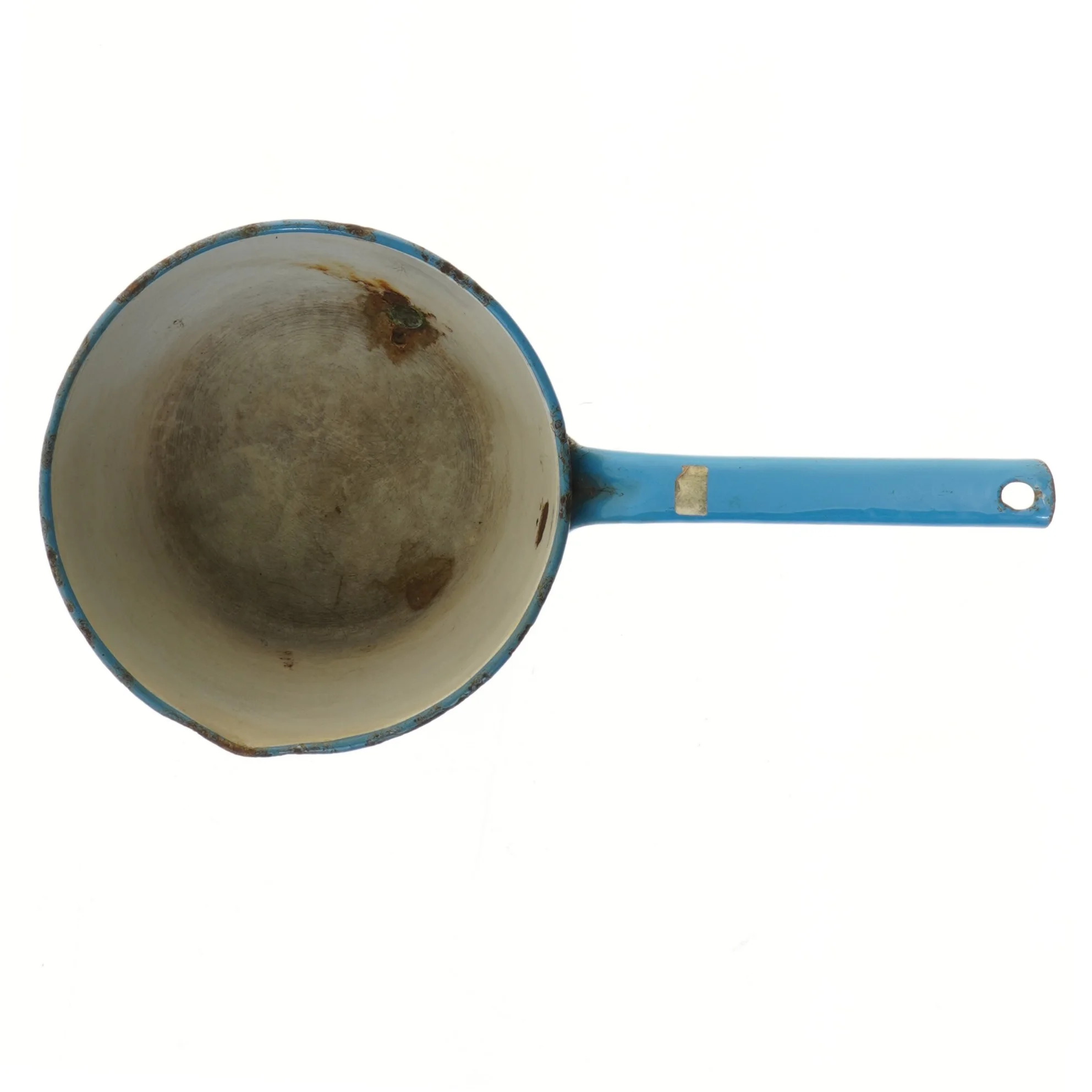 Blå metal gryde (str. Ø 19 cm)