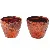 Røde dekorative urtepotteskjulere fra Krifon (str. 2 stk Ø 13,5 cm længde 12 cm)