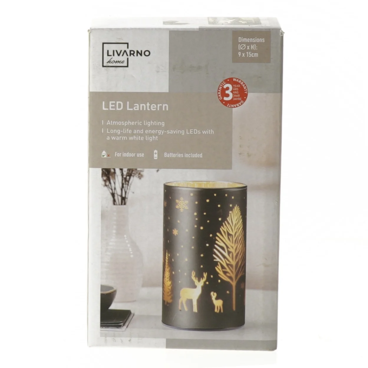 LED lygte fra Livarno Home (str. Ø 9 cm højde 15 cm)