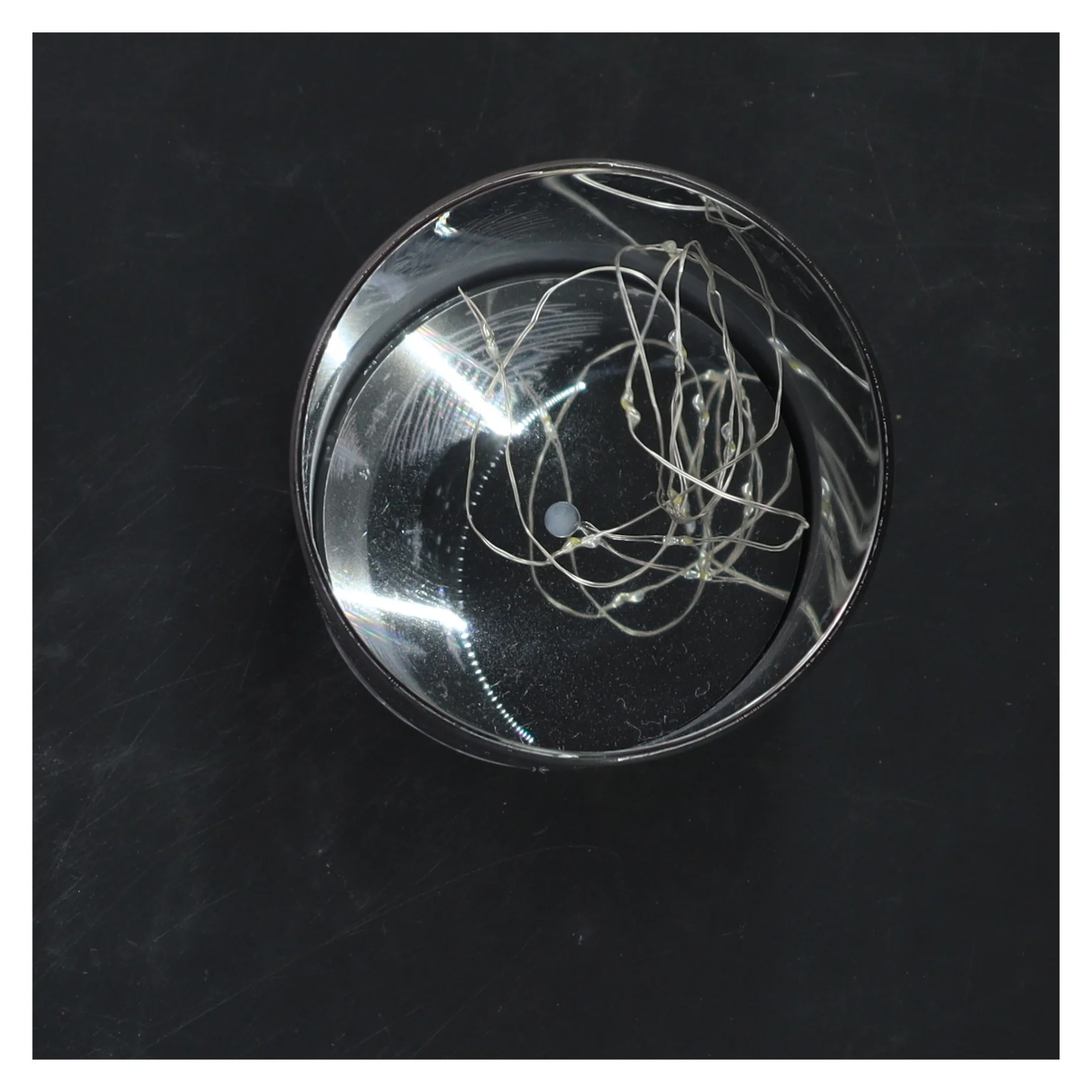 Cylindrisk lyslygte med LED lys (str. 15x9 cm)