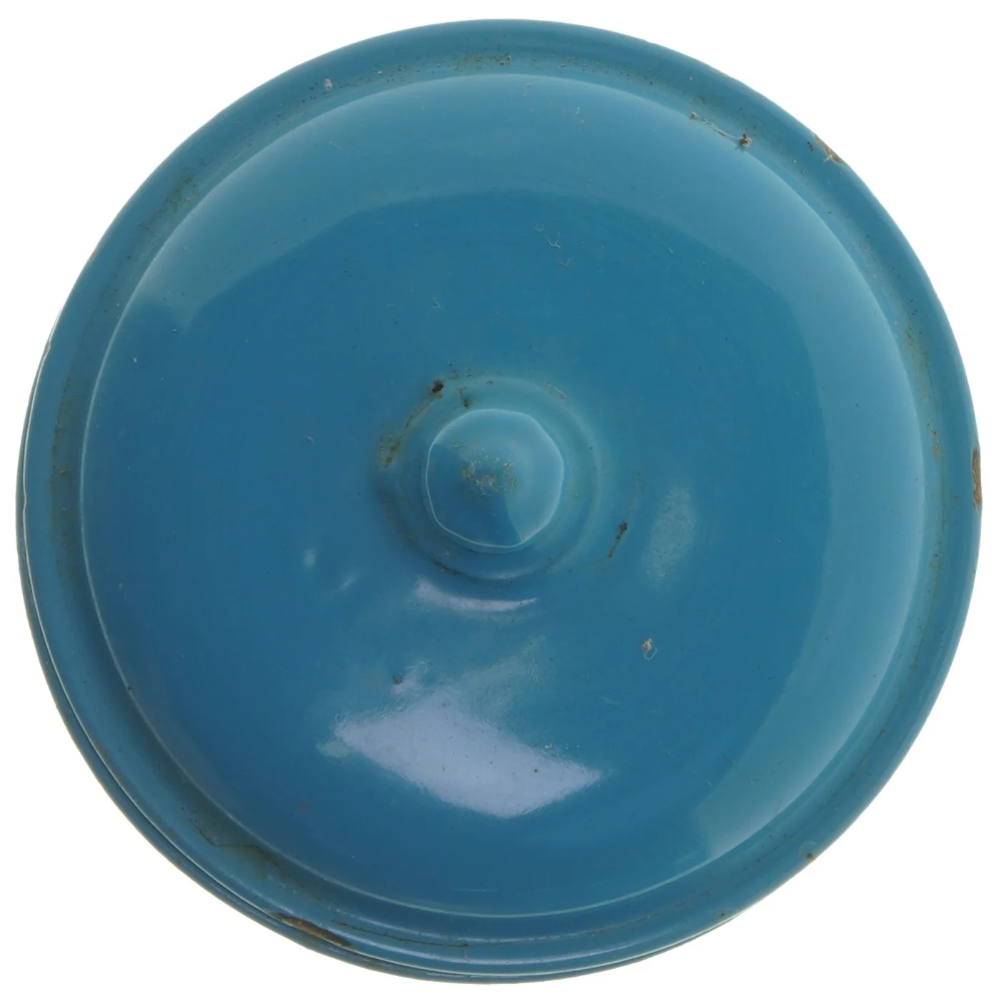 Blå melkrukke i emalje (str. Ø 14x17 cm)