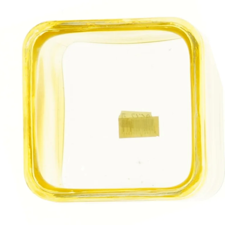 Gul glasvase 12x12x12 cm (str. 12x12x12 cm)