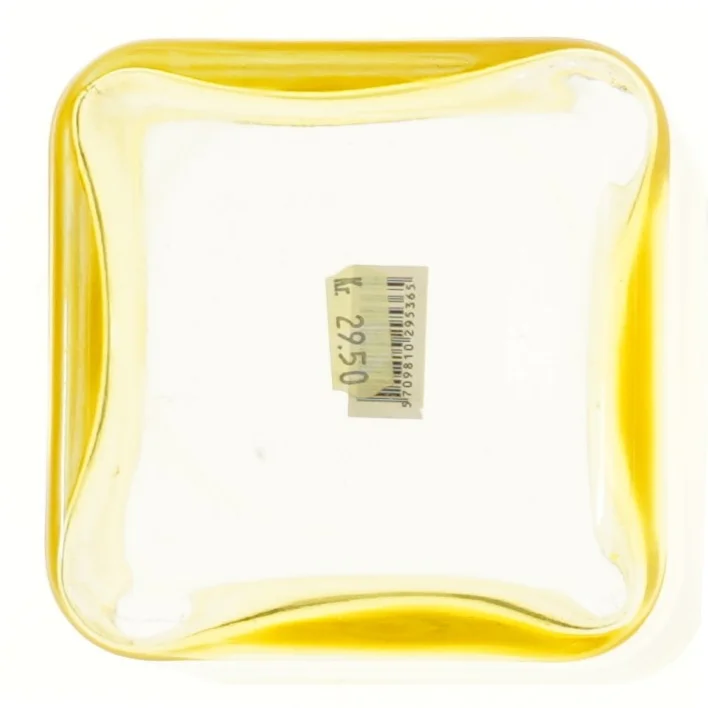 Gul glasvase 12x12x12 cm (str. 12x12x12 cm)