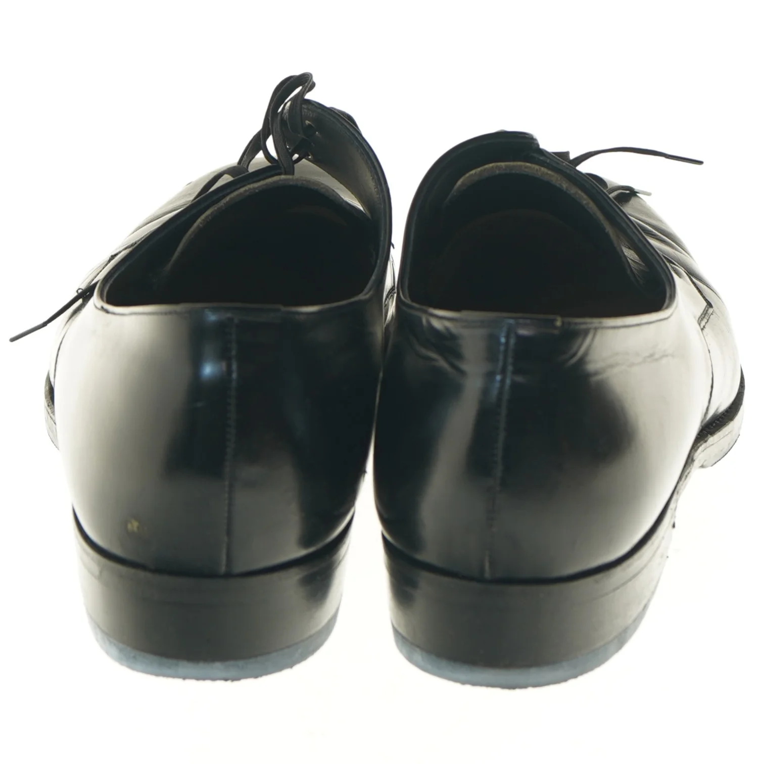 Sort klassiske sko i læder fra Hertz (str. 45 )