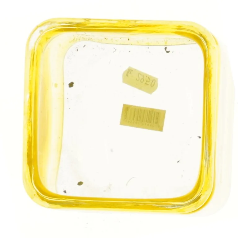 Gul glaskrukke (str. 12x12x12 cm)