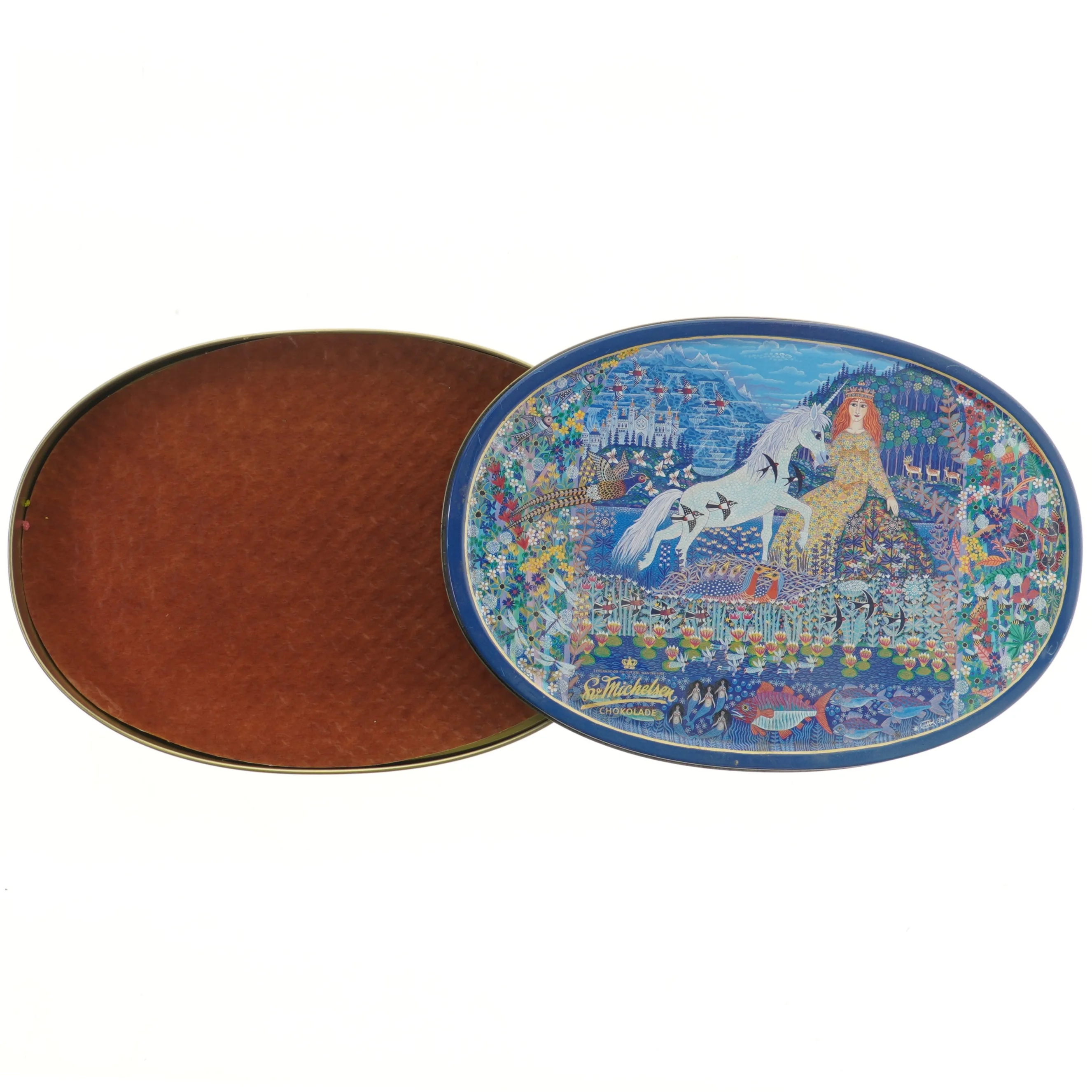 Dekoreret chokoladeæske fra Summerbird Michelson (str. 32,5x22,5 cm)
