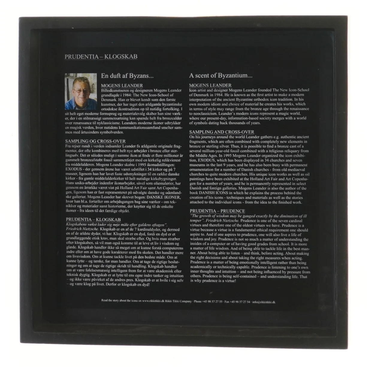 Dekorativ kunstværk med ramme (str. 22x22 cm)