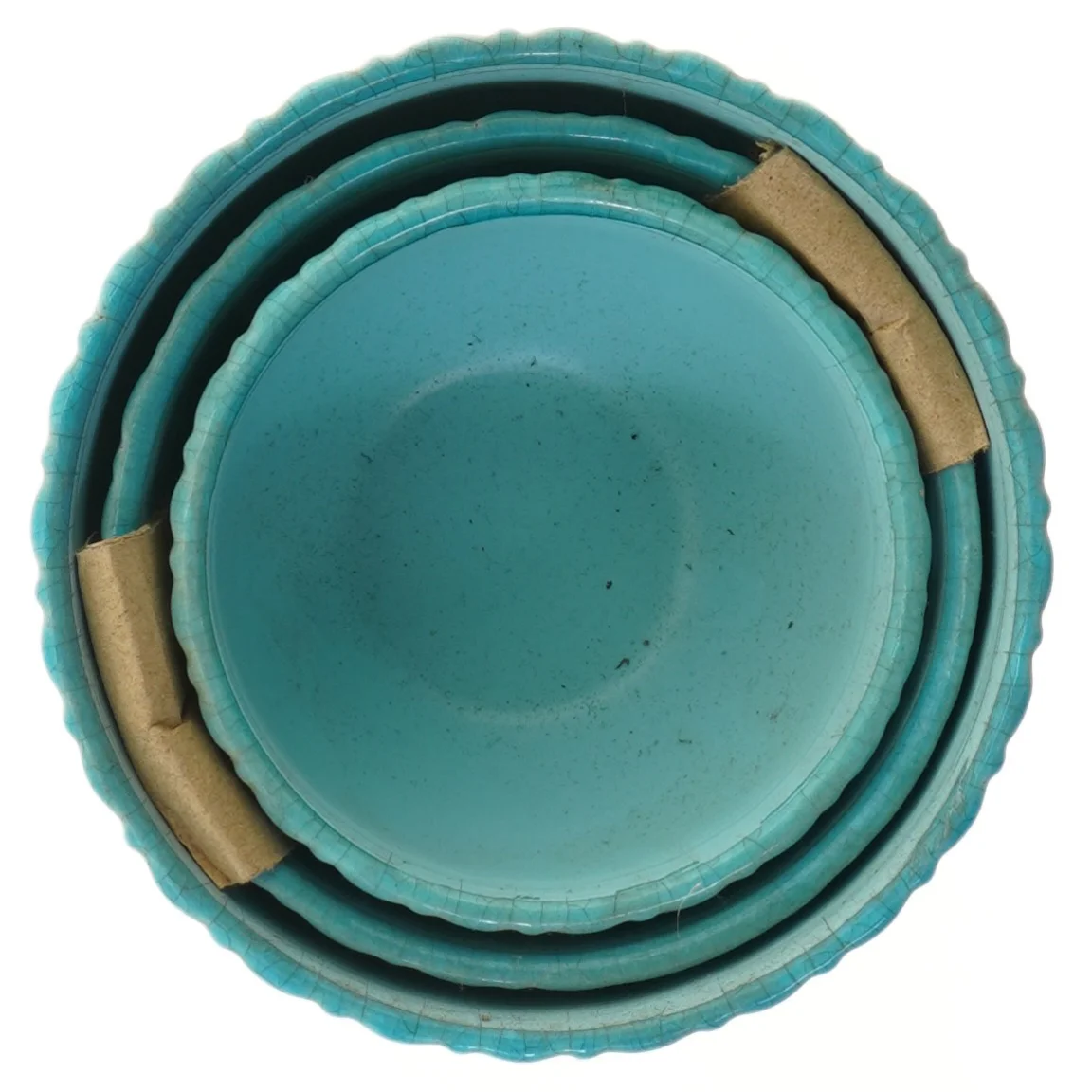 Turkis keramiske skålesæt (str. Ø 15 & 20 & 17,5 cm)