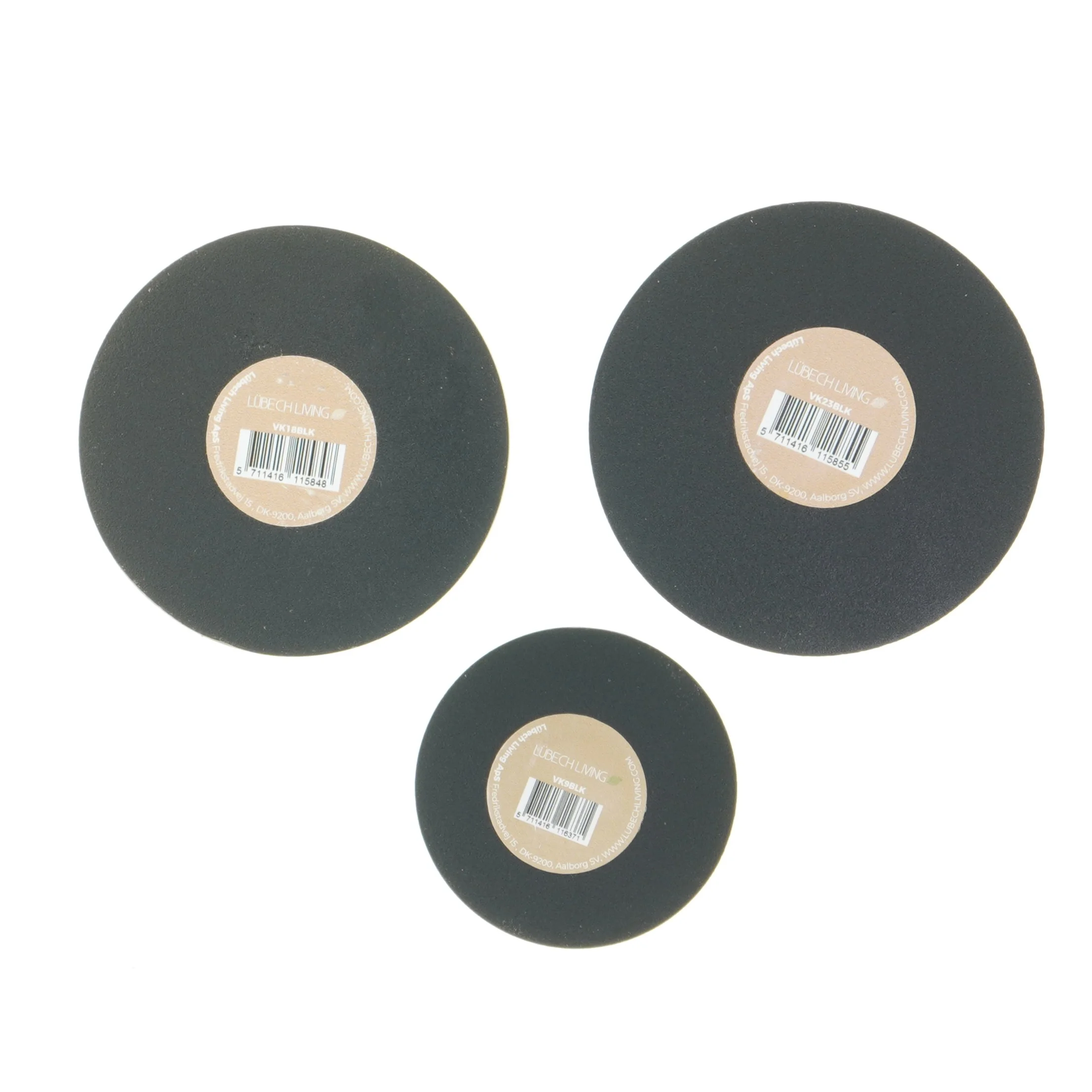 Sæt af sorte lysestager fra LIEBCHLING (str. 23,5 x 18,5 x 9,5 cm)