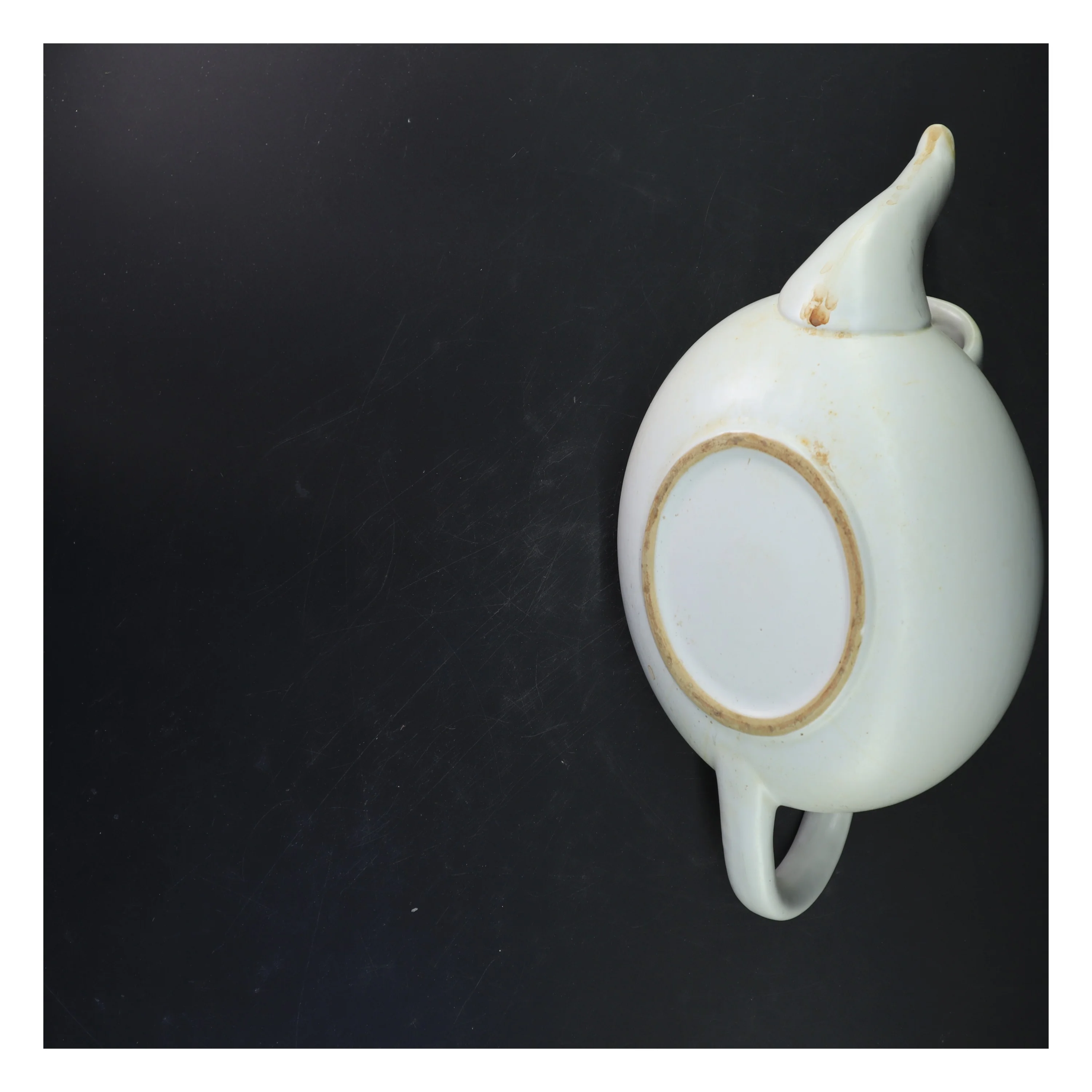 Hvid porcelæn tekande (str. 32x17x21 cm)