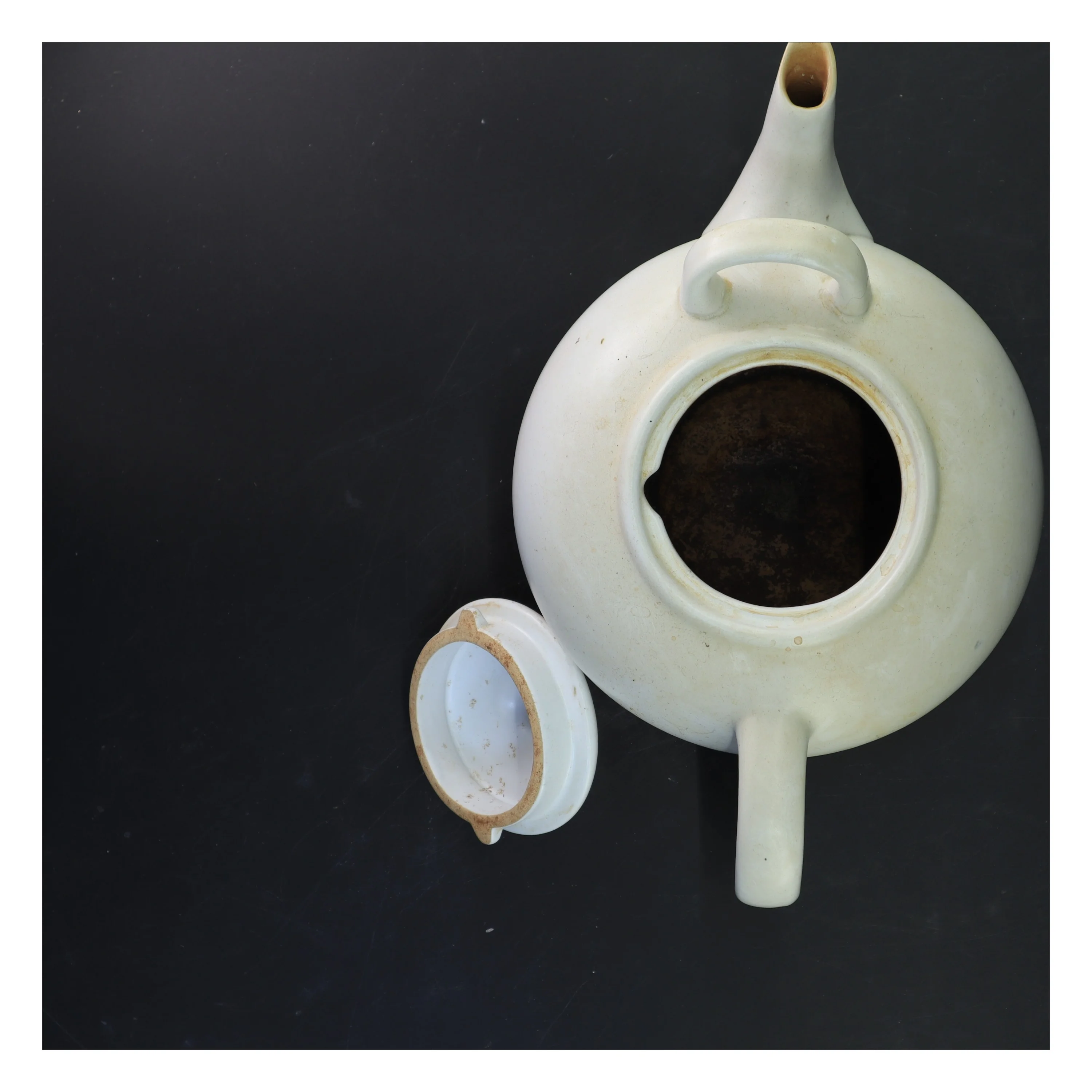 Hvid porcelæn tekande (str. 32x17x21 cm)