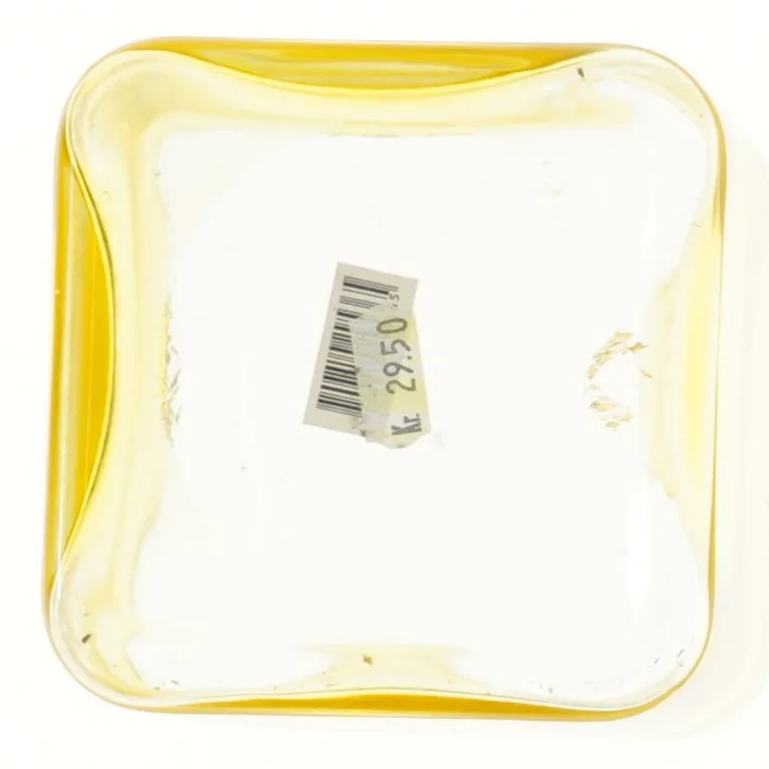 Gul glasvase (str. 12x12x12 cm)