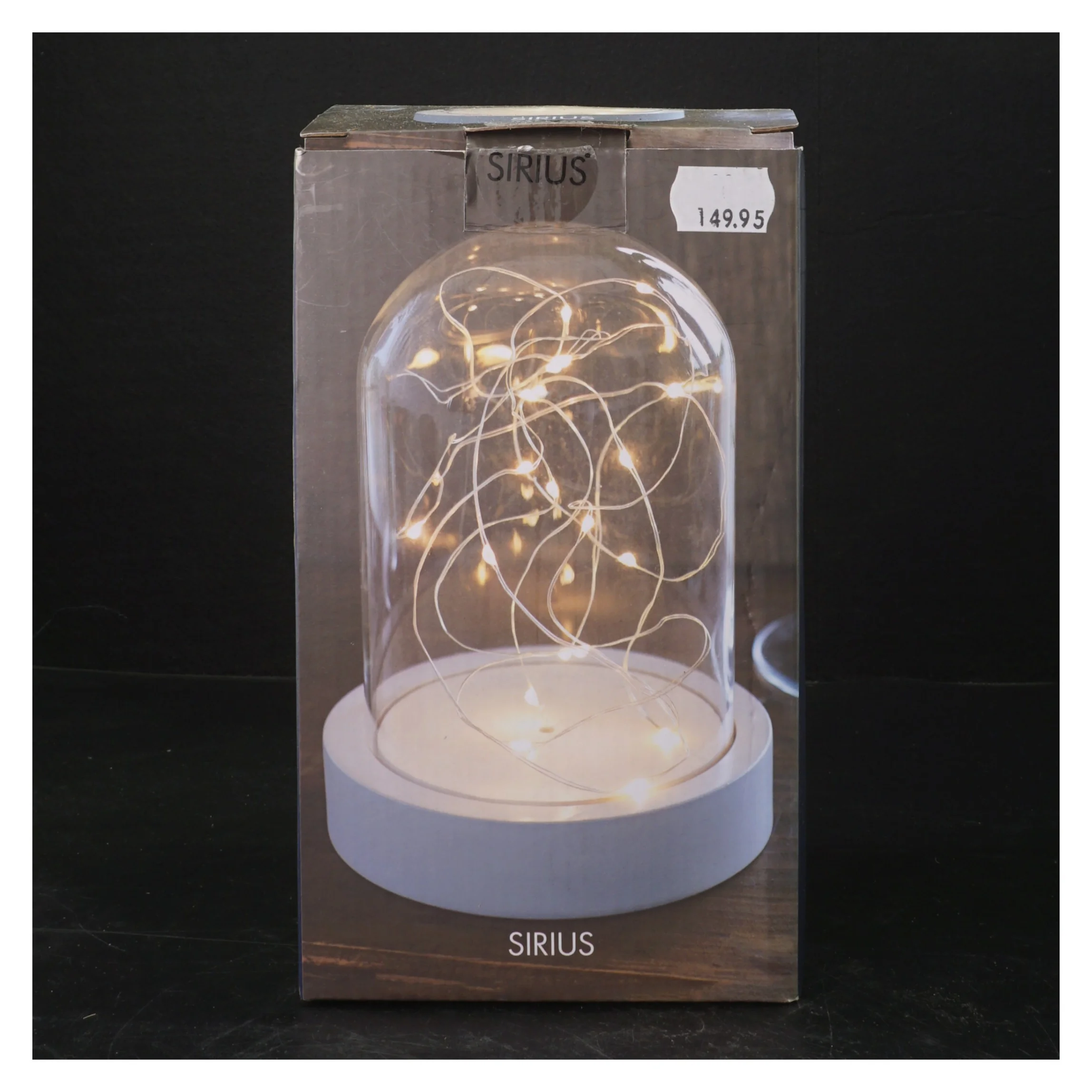 Sirius glas kuppel med lys fra Sirius (str. 20 cm)