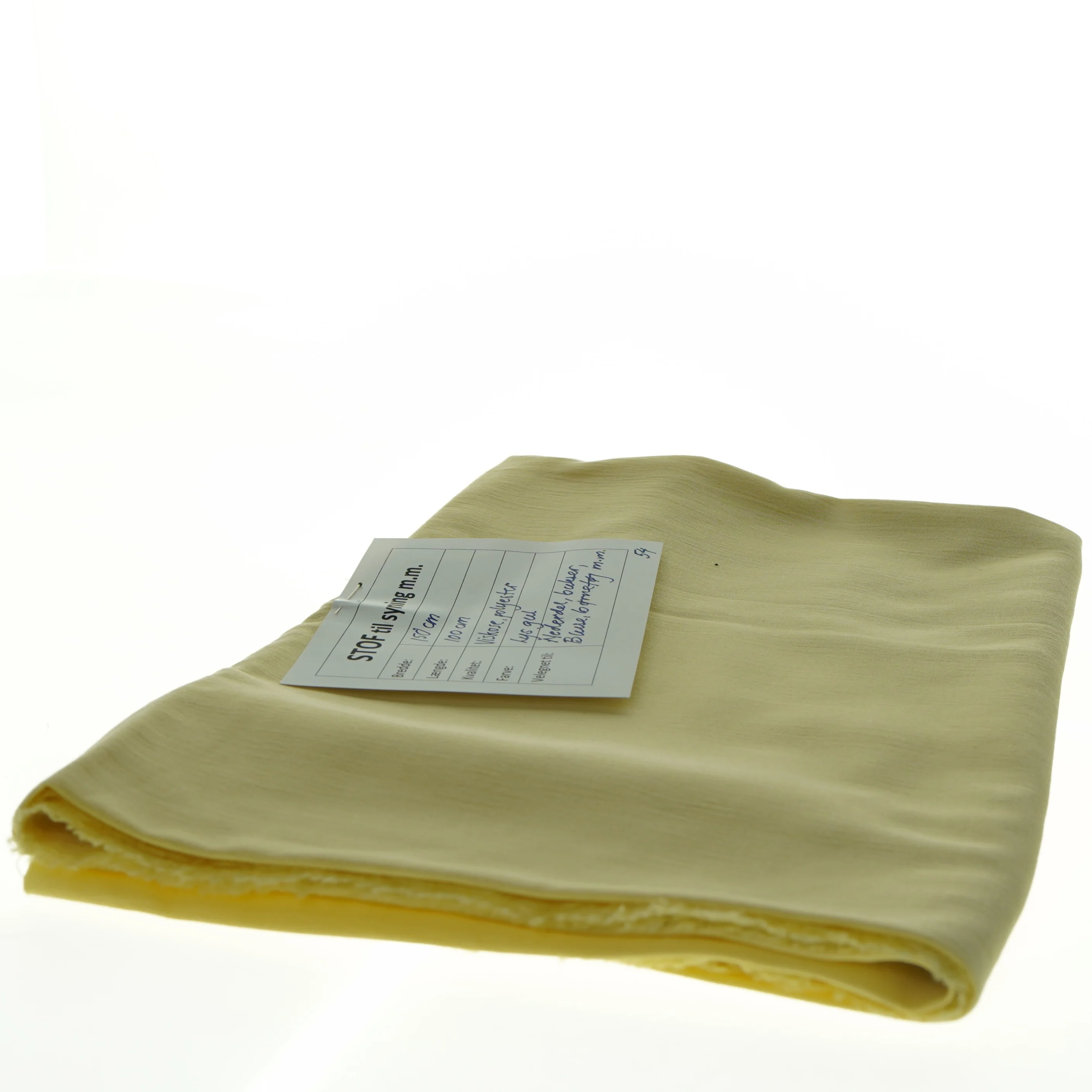 Stof, lysegul viskose-polyester stof (150 x 100 cm)