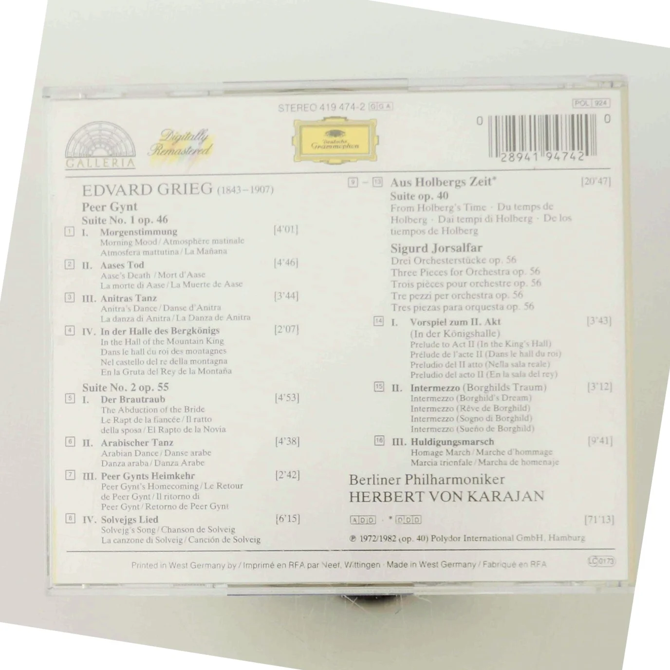 Grieg: Peer Gynt - Orchestral (DVD)