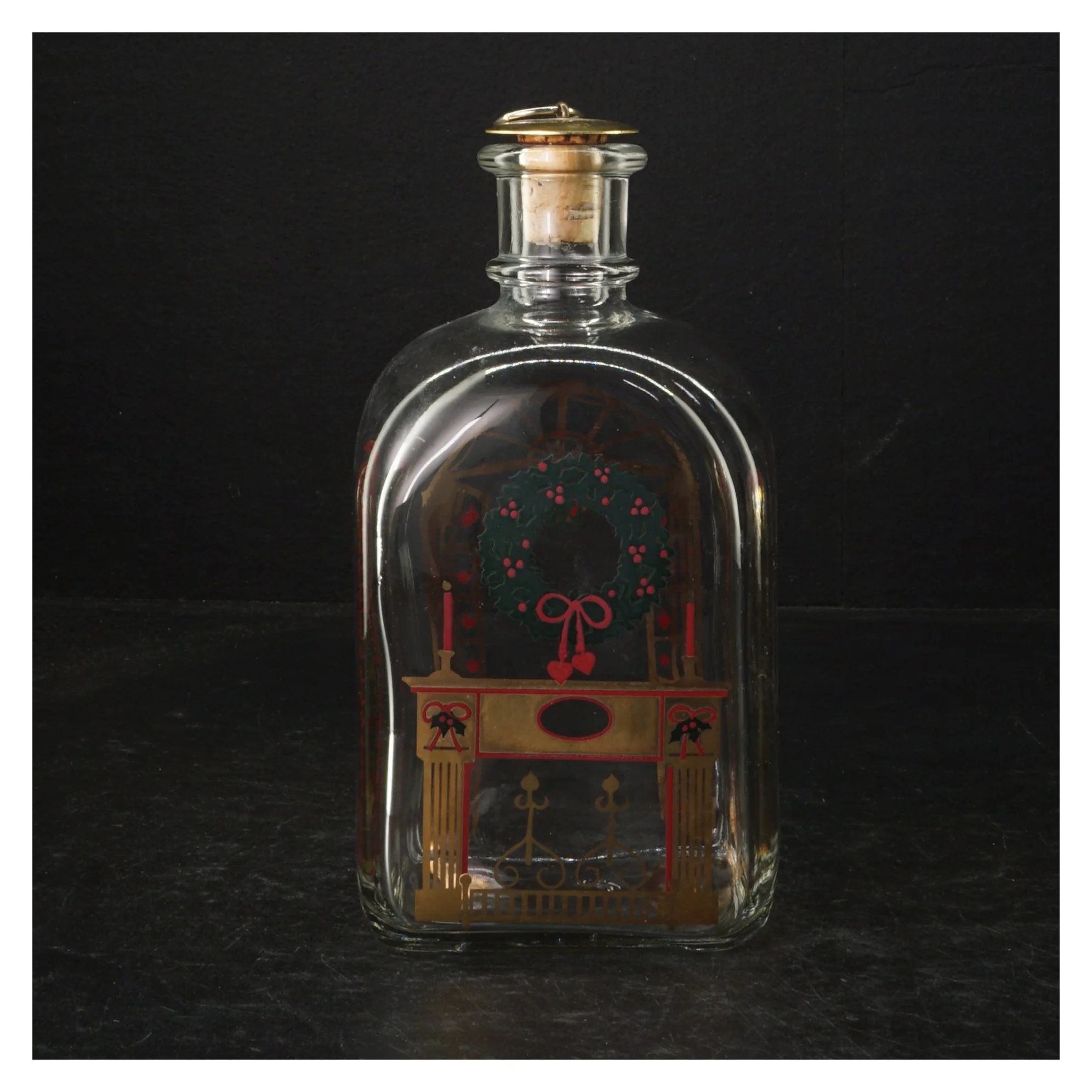  Holmegaard karaffel med julemotiver (str. 19 cm)