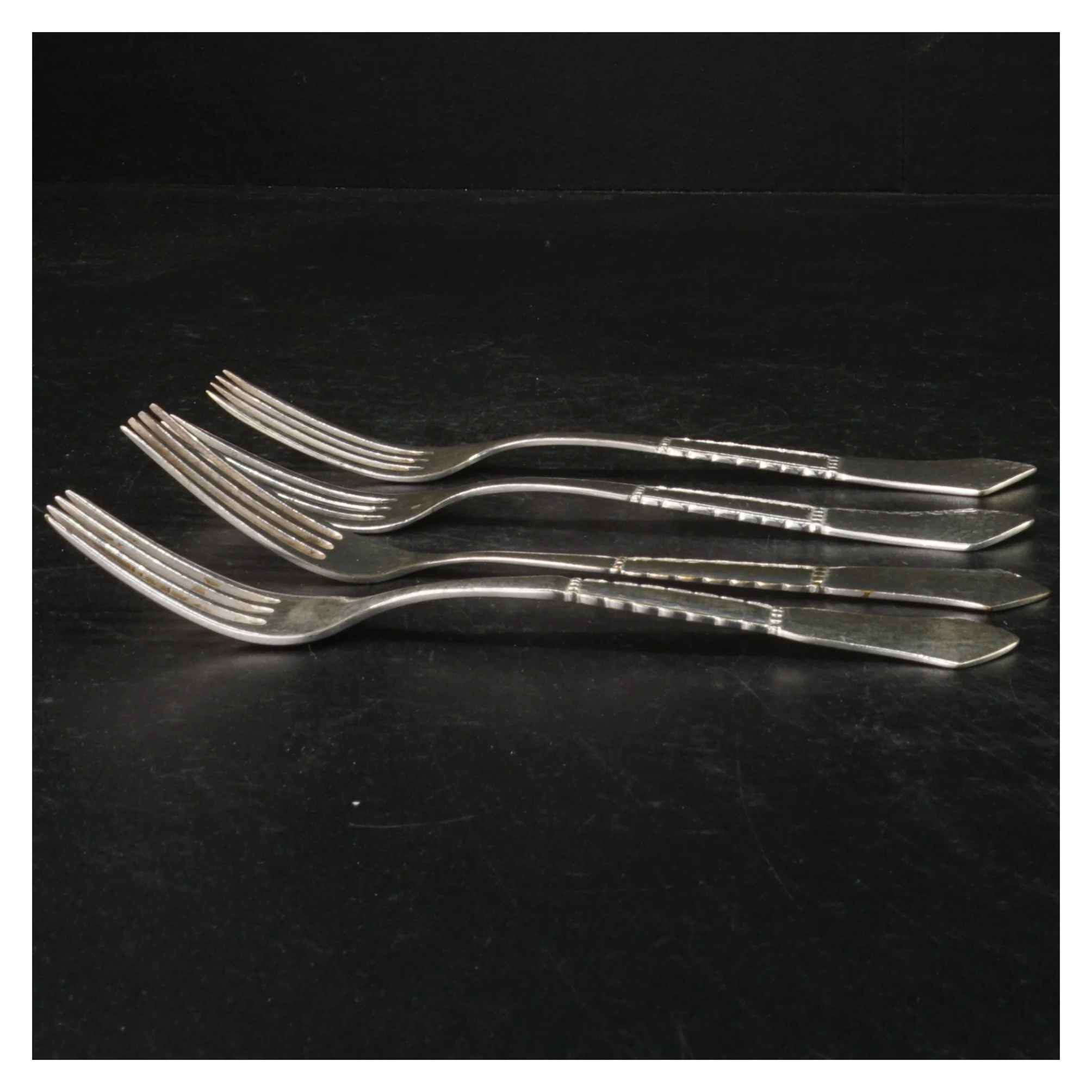 Middagsgafler, 2-tårnet sølvplet, Louise (str. 20 cm)