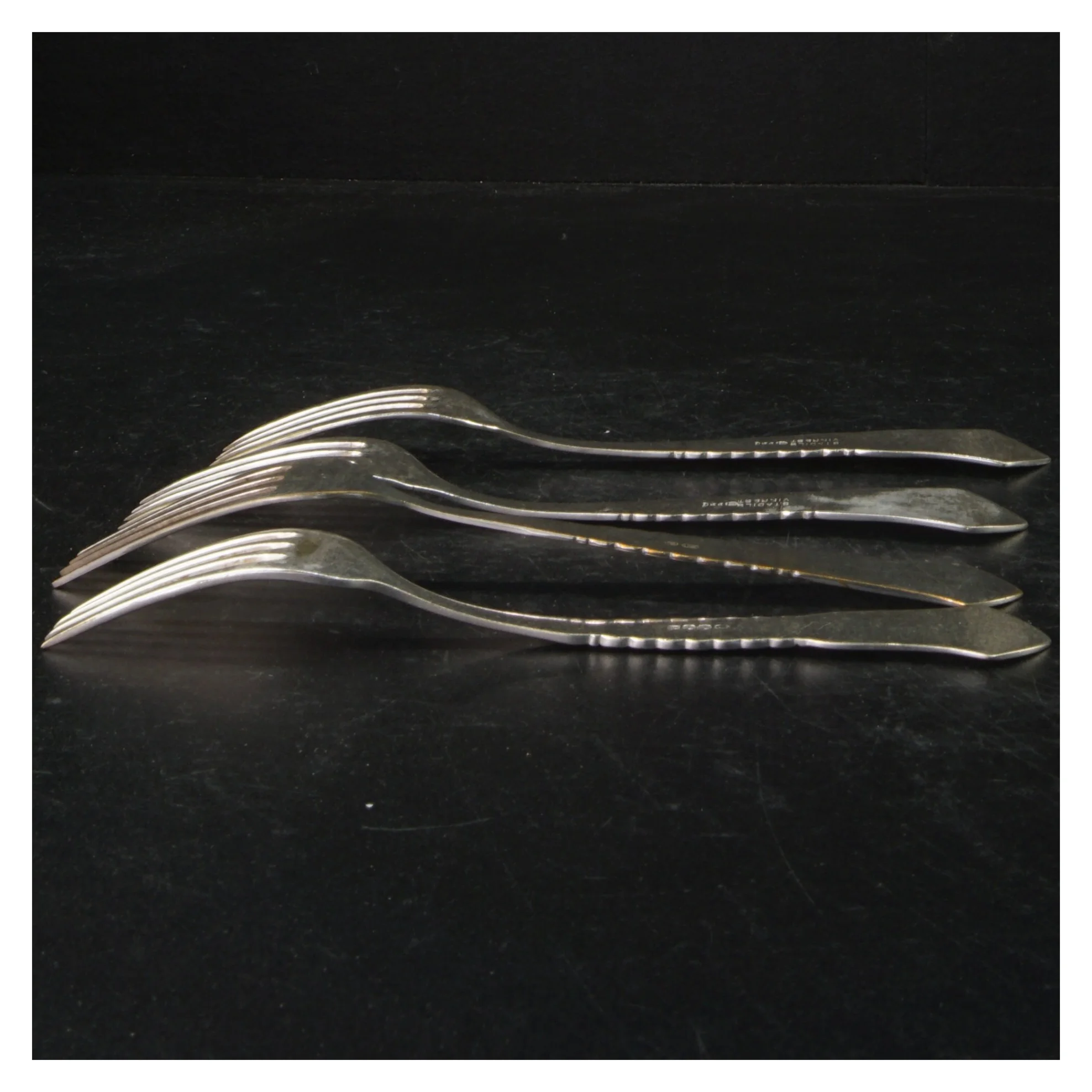 Middagsgafler, 2-tårnet sølvplet, Louise (str. 20 cm)