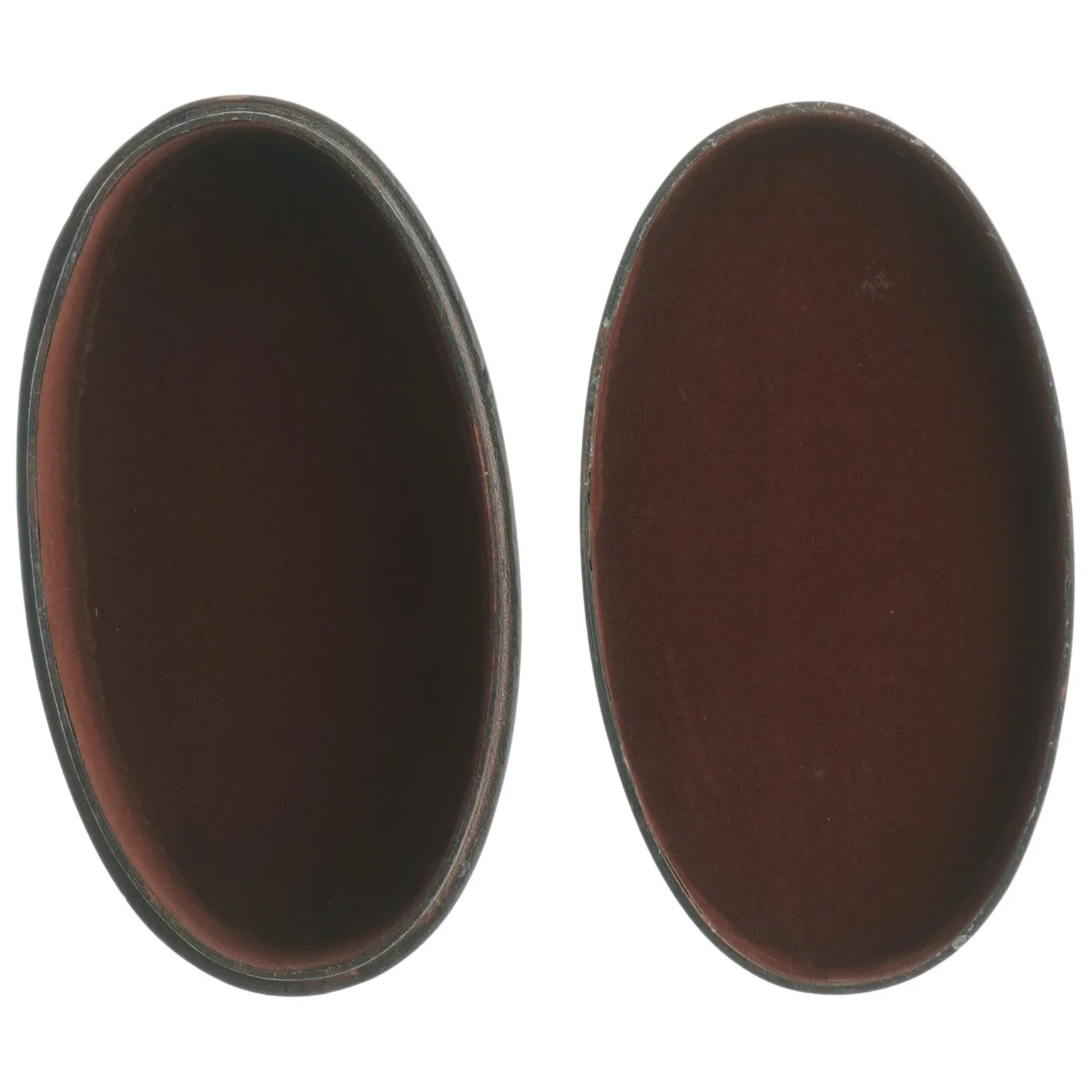 Oval trææske med blomstermotiv (str. 18 x 10 cm)