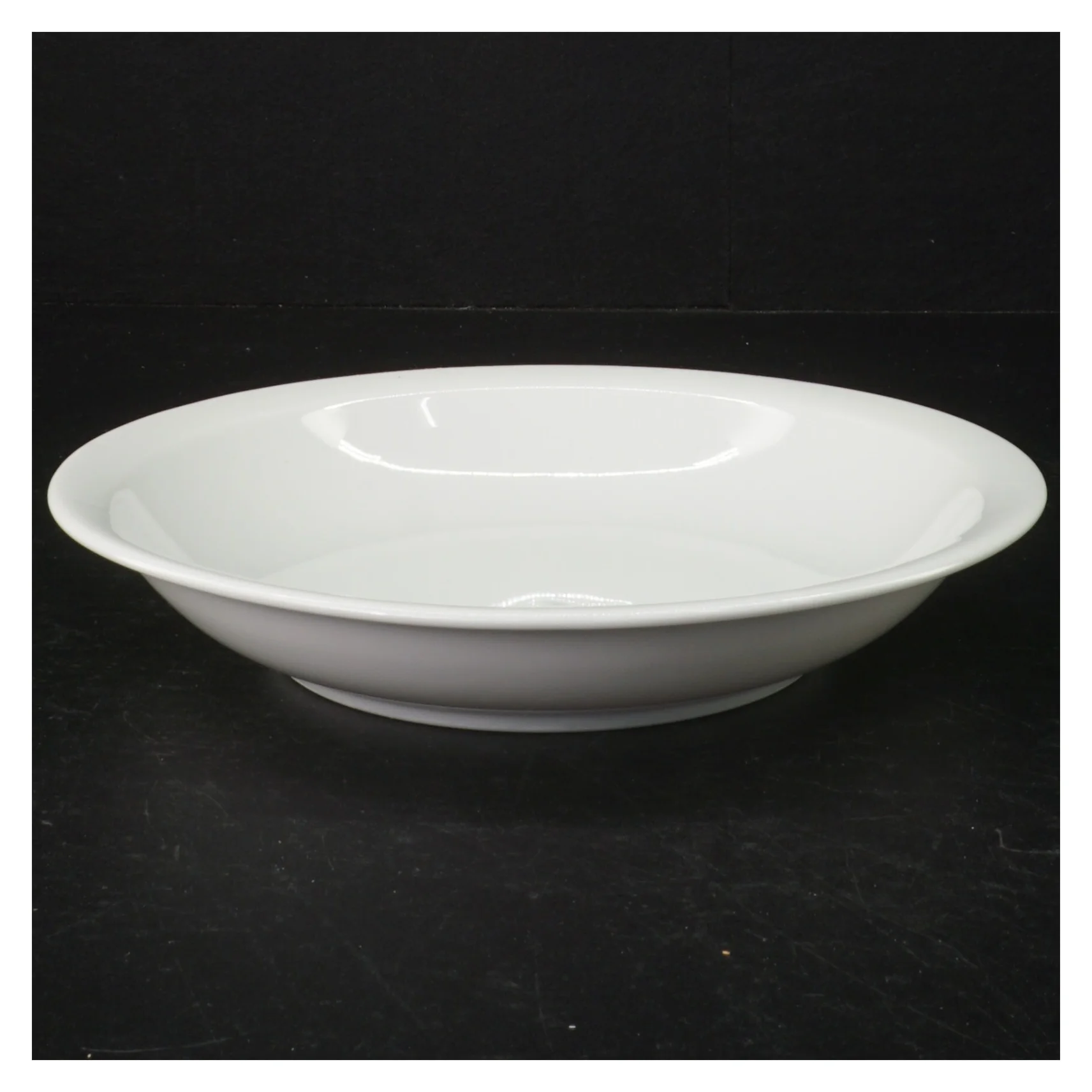 6 pastatallerkener/dybe tallerkener, hvidt porcelæn (20 cm)