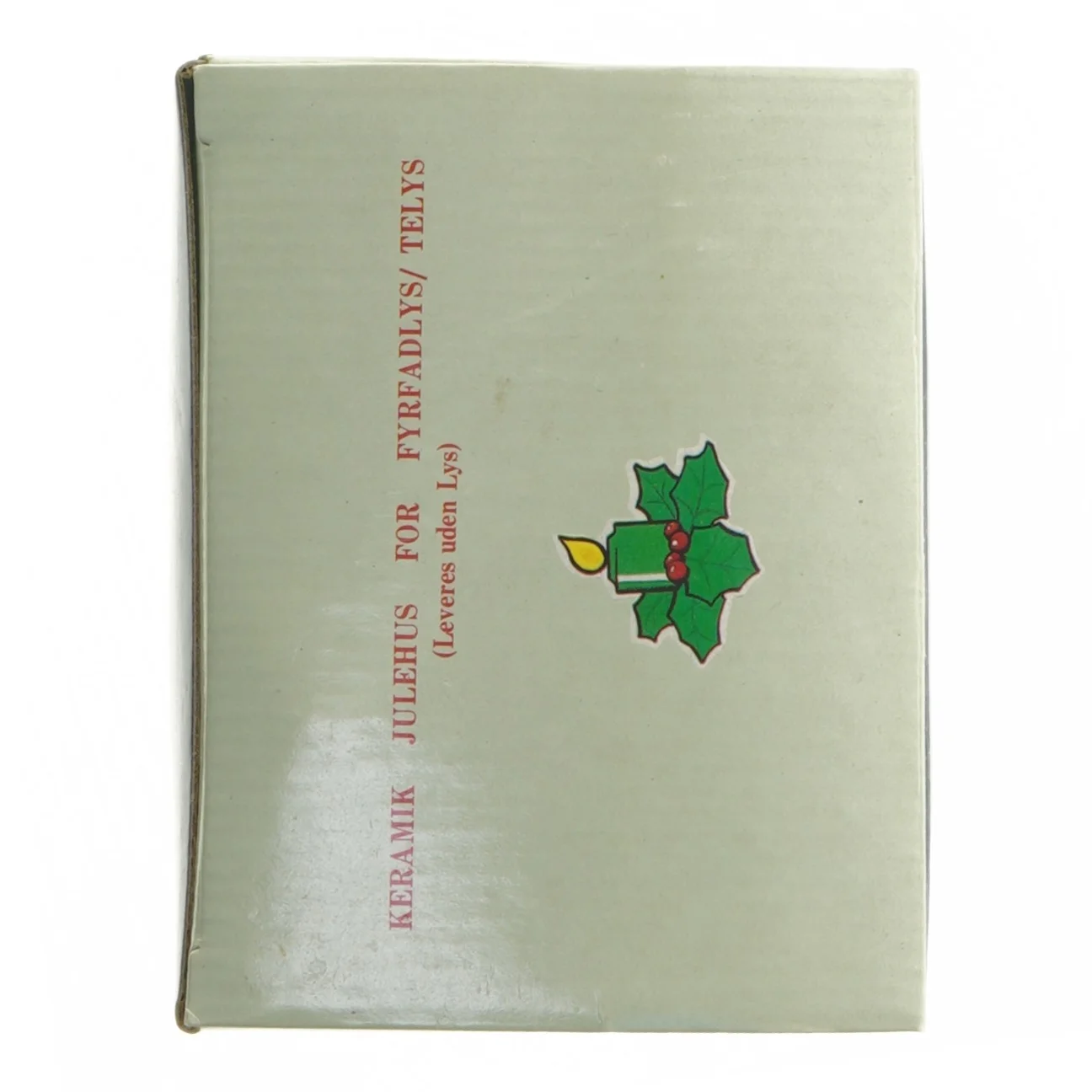 Keramik julehus med nisser, til lys