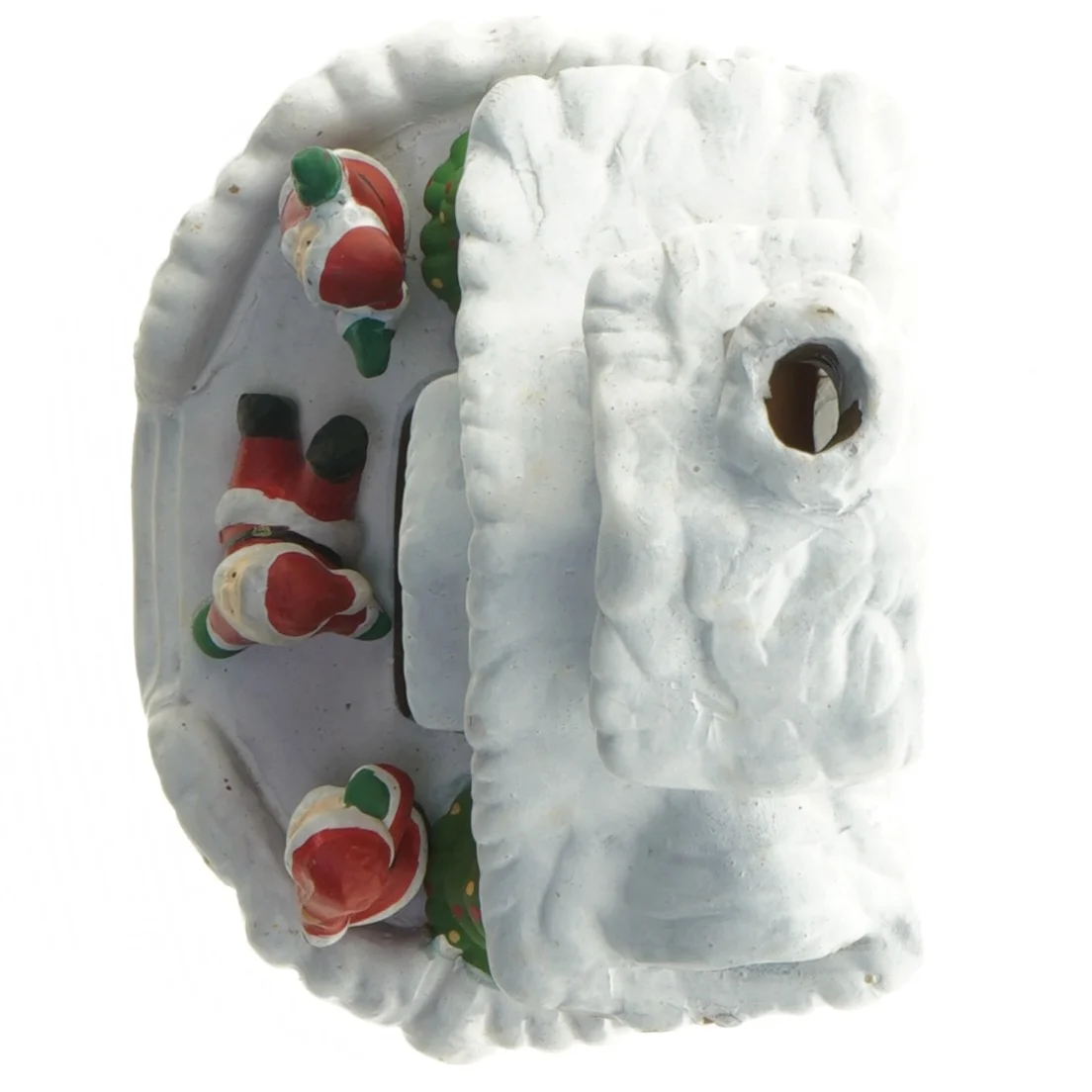 Keramik julehus med nisser, til lys