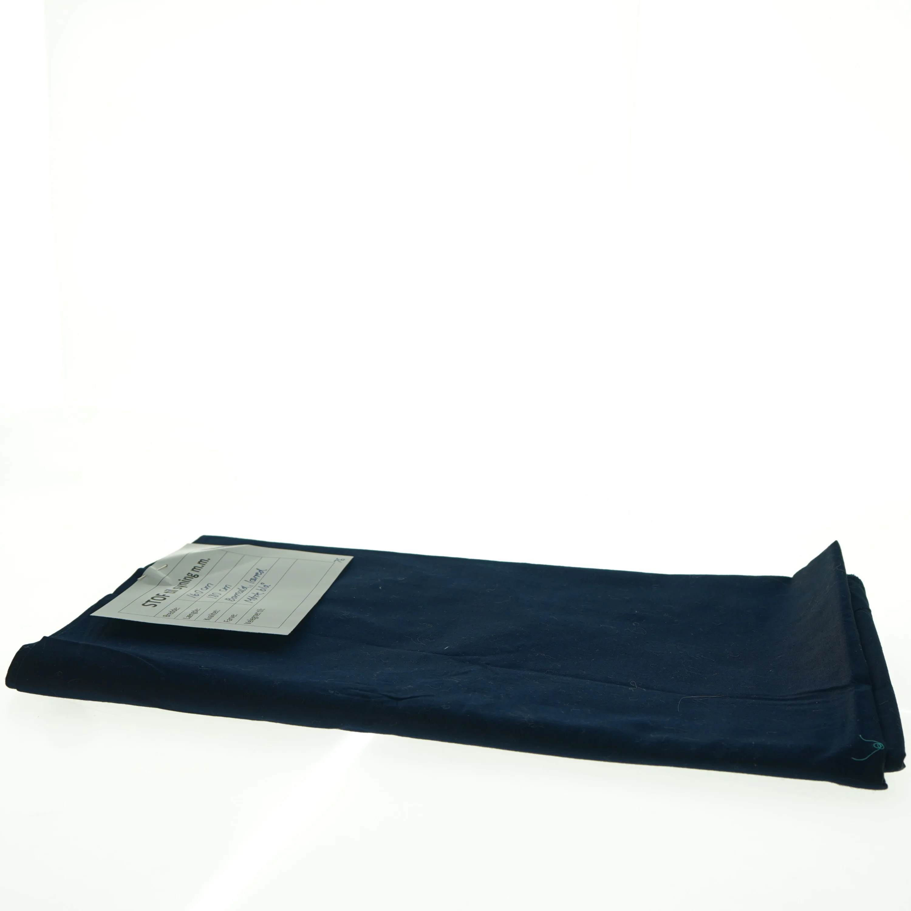 Stof, mørkeblåt bomuldslærred (160 x 180 cm)