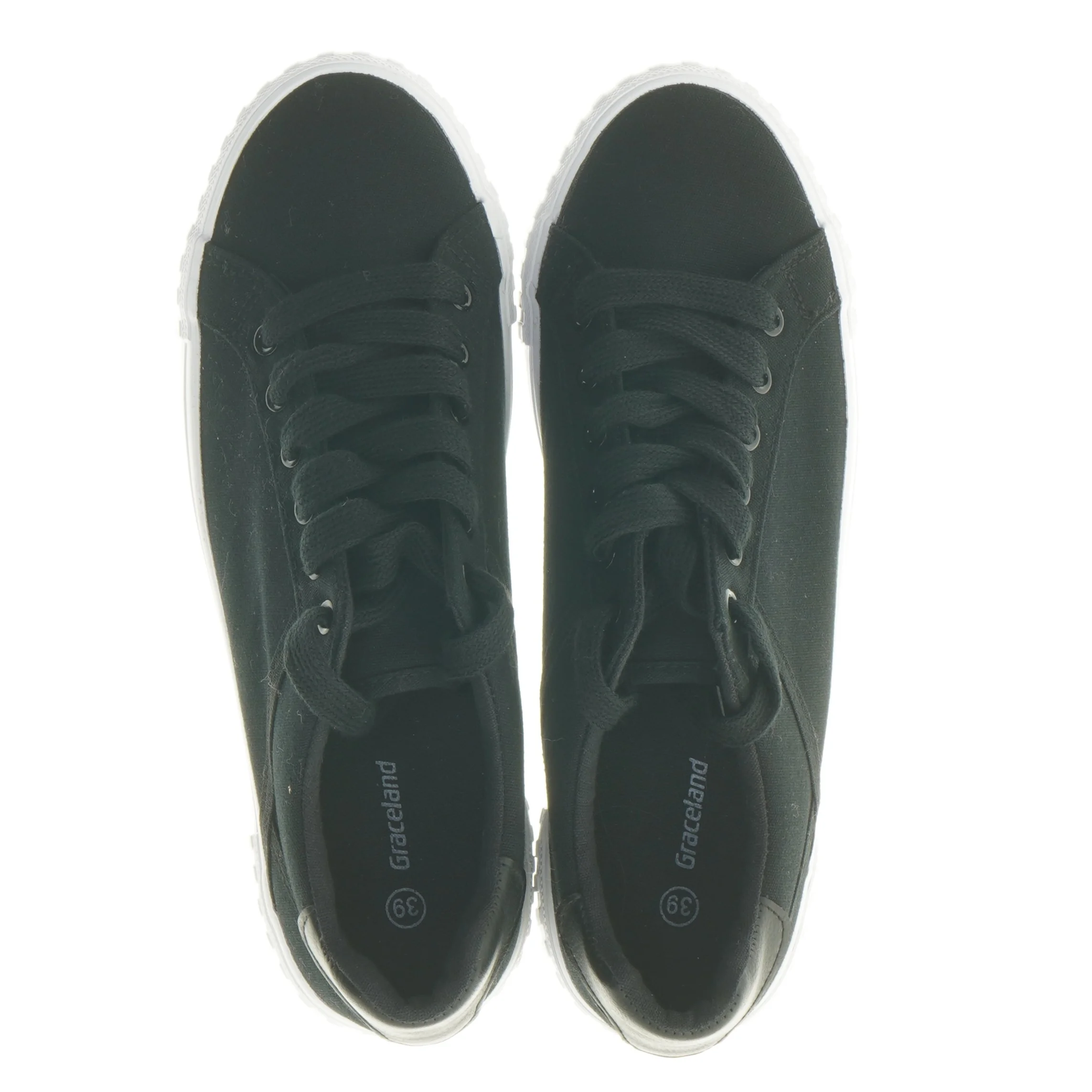 Nye, sorte sneakers i lærred fra Graceland (str. 39 )