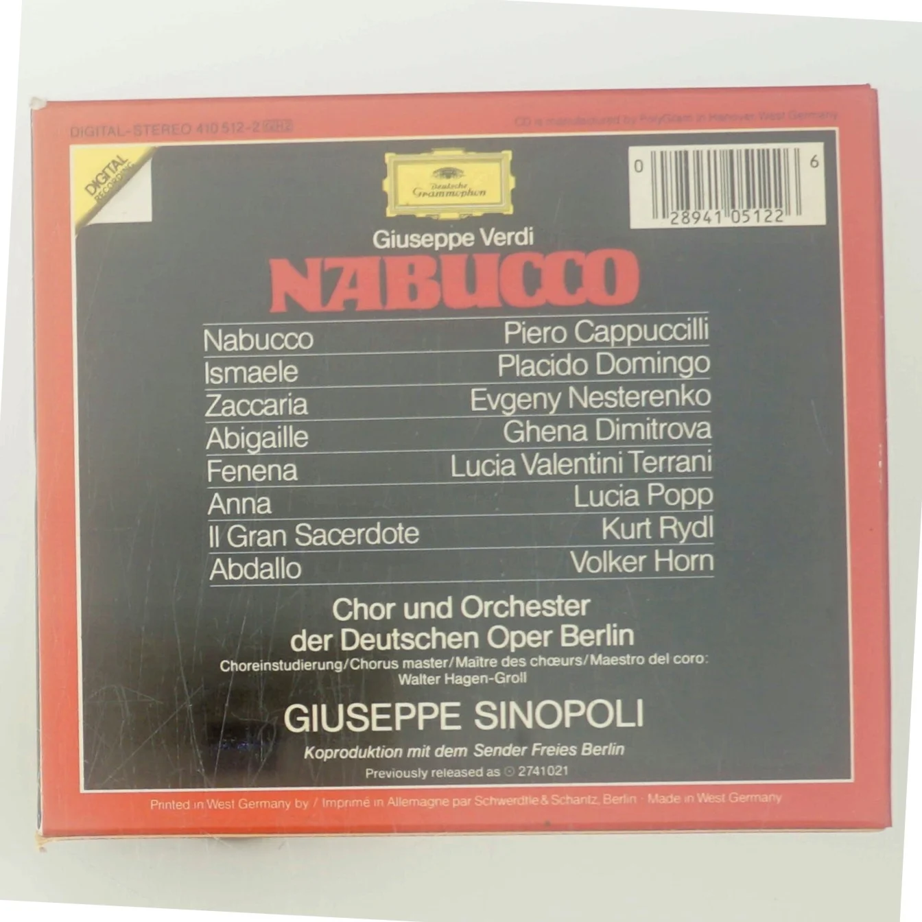 Verdi: Nabucco med Piero Cappuccilli (DVD)