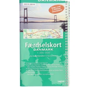 Færdselskort Danmark. 2015-2016 (Bog)