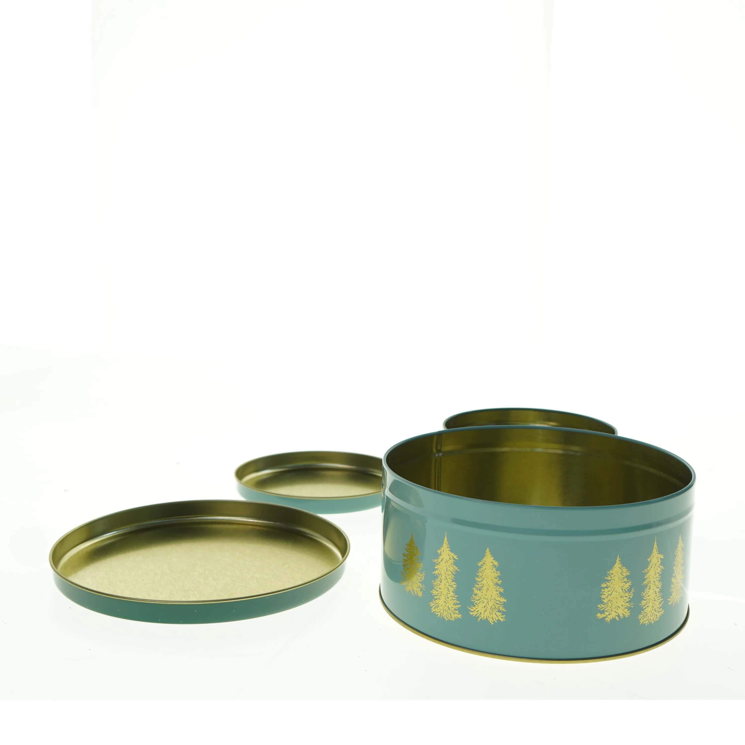 Dekorative dåser med stjernemotiv fra Søstrene Grene (str. 18 x 8 cm og 12 x 6 cm)