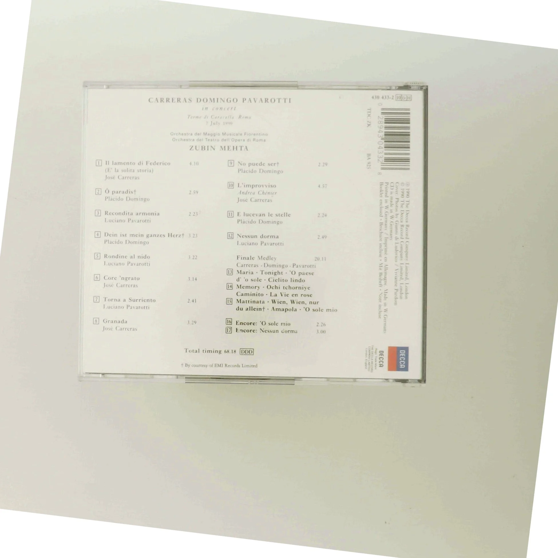 The Three Tenors - in Concert - Rome 1990                                        <span class="label label-blank pull-right" style="margin-right: 3px;">Remastered edition</span> med José Carreras (DVD)