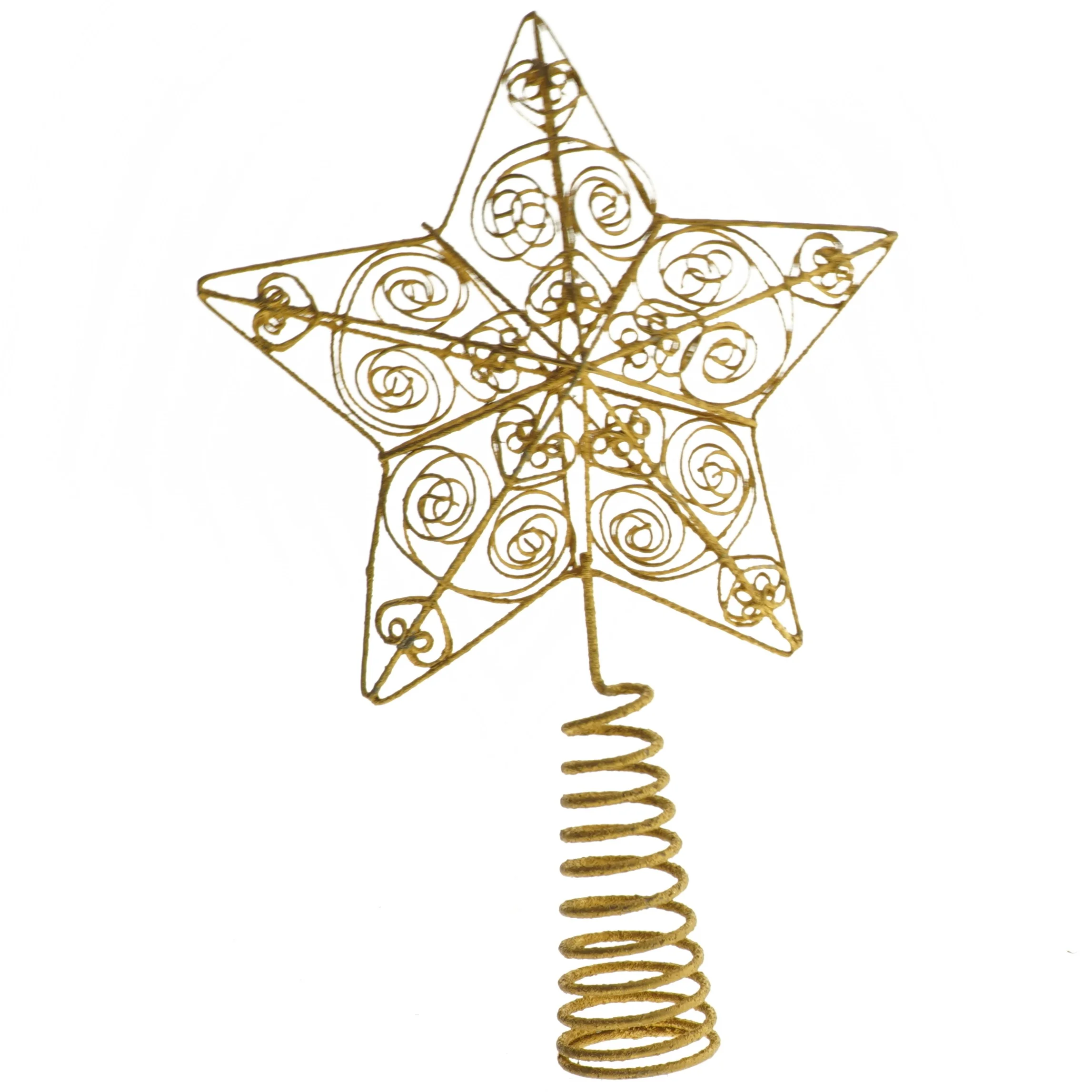 Juletræstopstjerne i guld