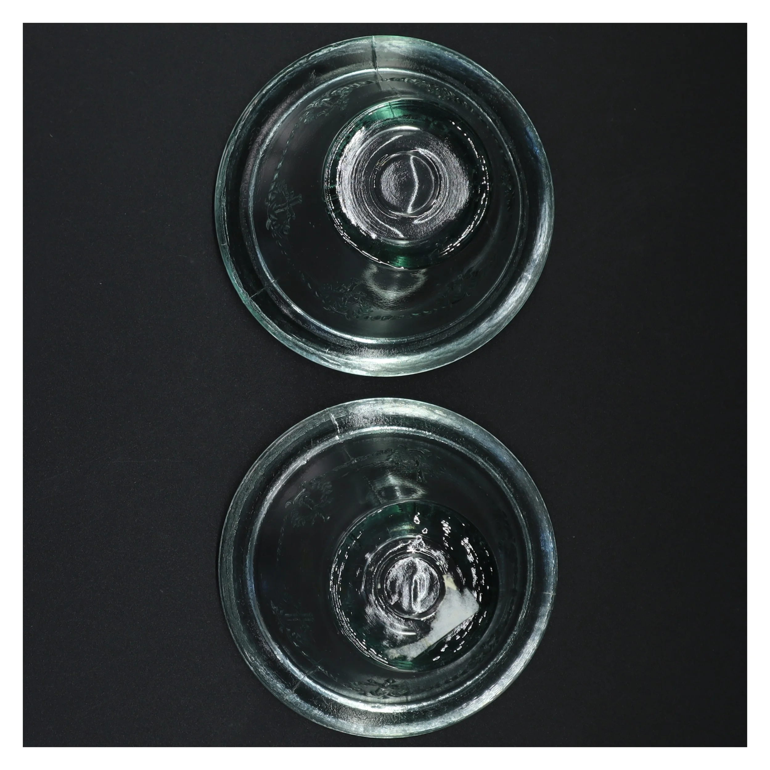 Urtepotter, grønt glas (str. 9,5 x 12,5 cm)