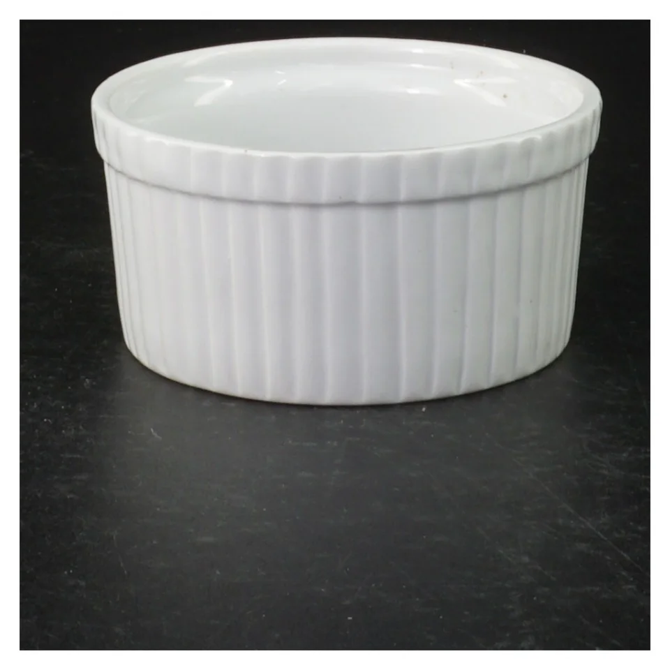 4 hvide ovnfaste porcelænsskåle (str. 9,5 cm)