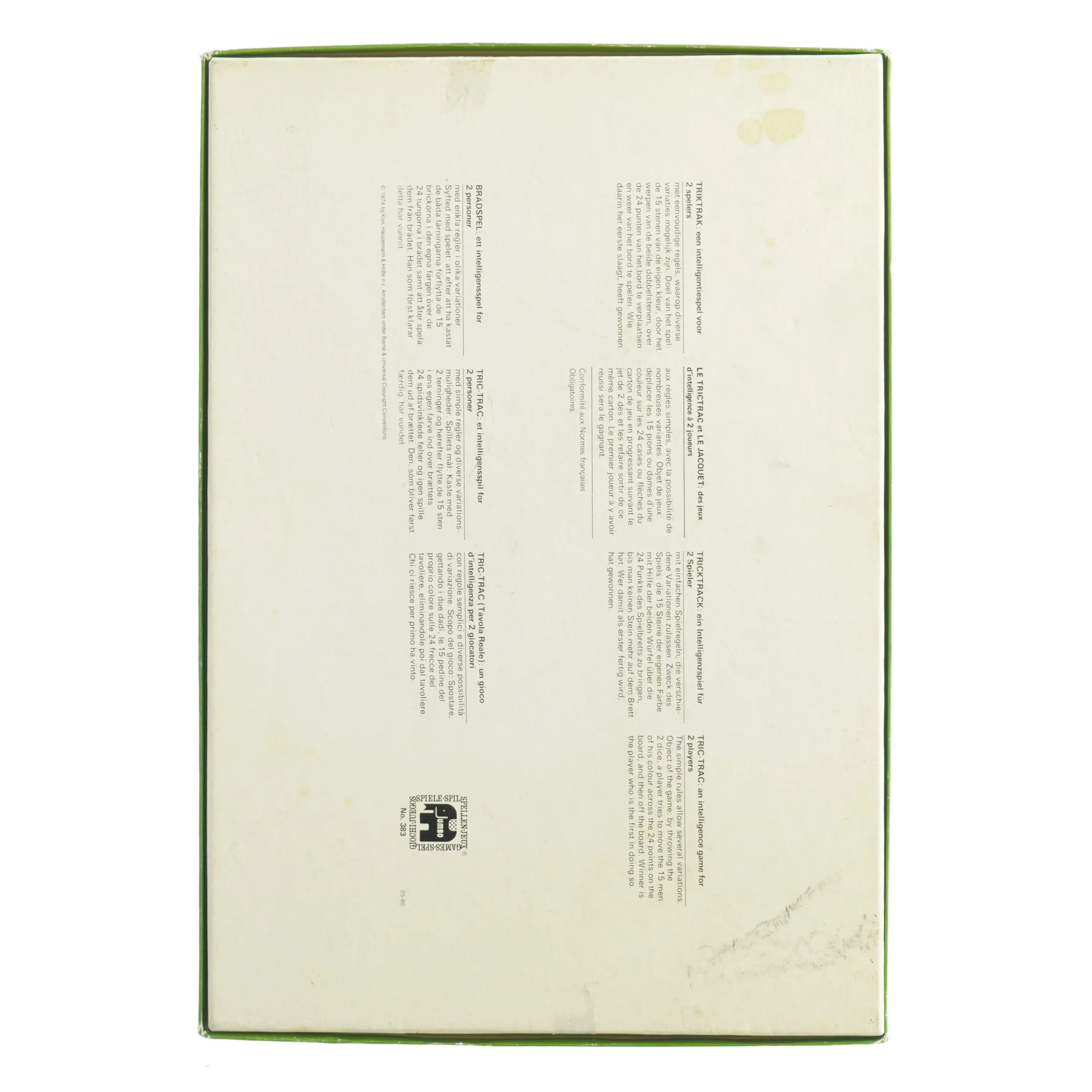 Backgammon brætspil (str. 39 x 27 cm)