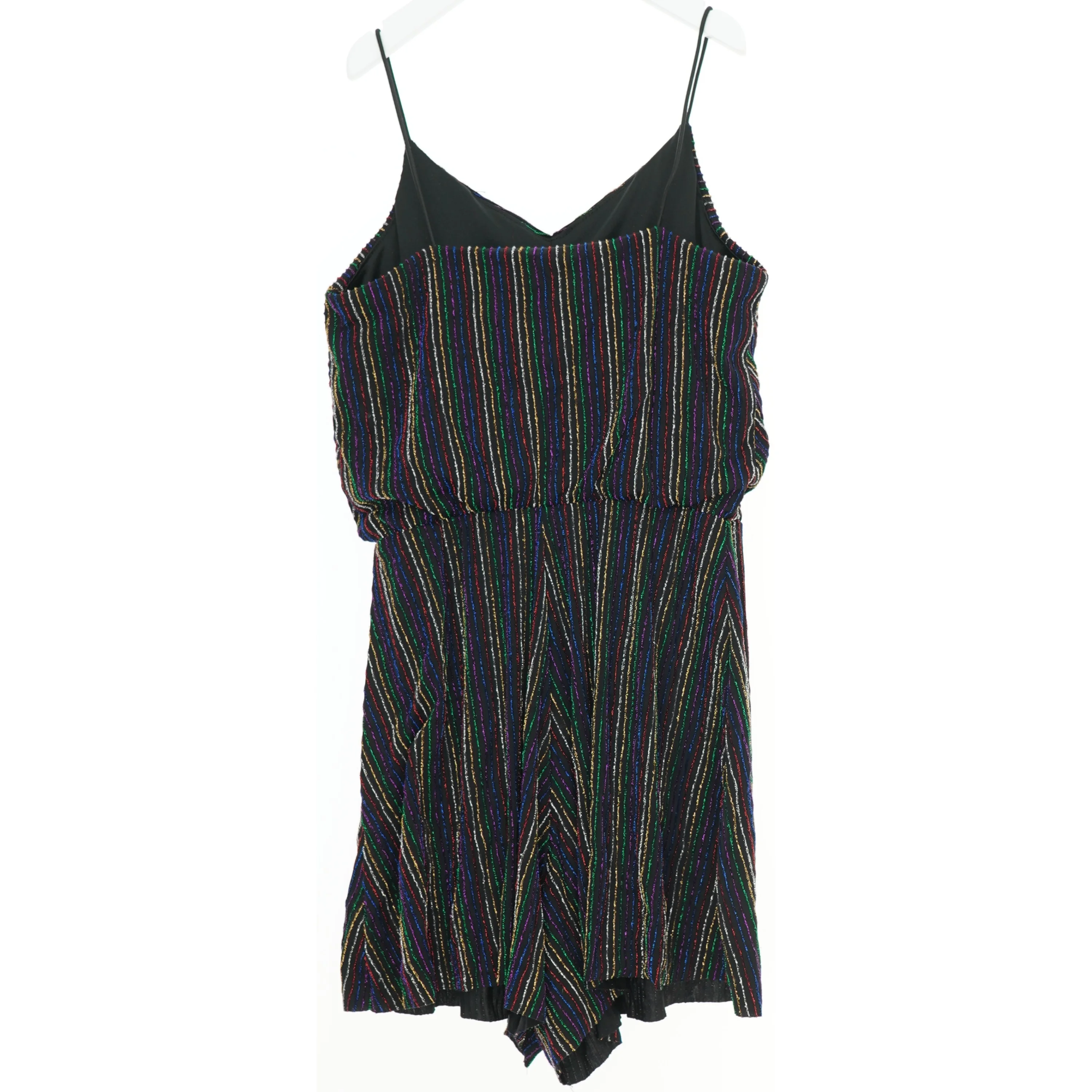 Stribet buksedragt med stropper fra New Look (str. 140)