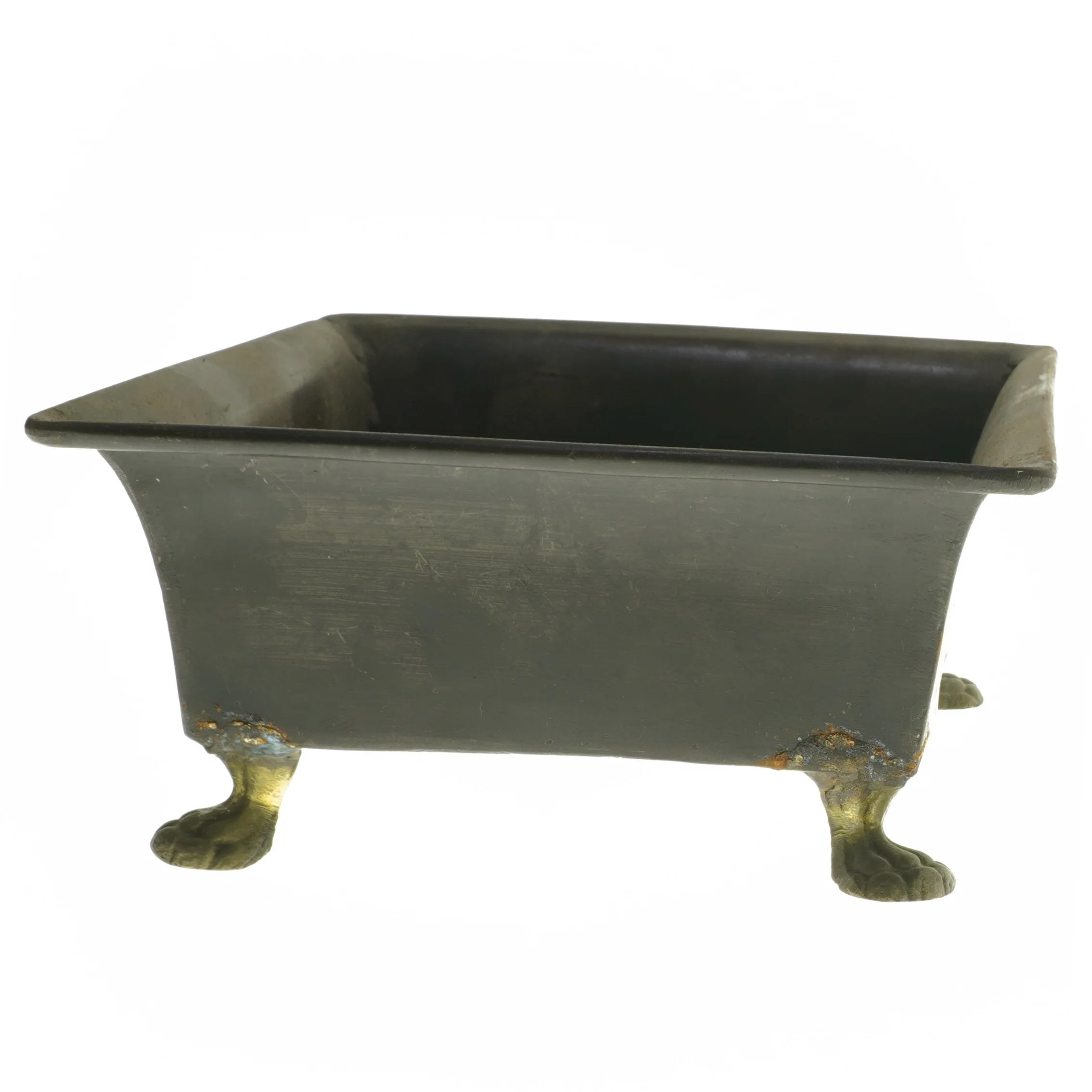 Kvadratisk metalblomsterpotte med ben fra Ilva (str. 22,5x22,5x10 cm)