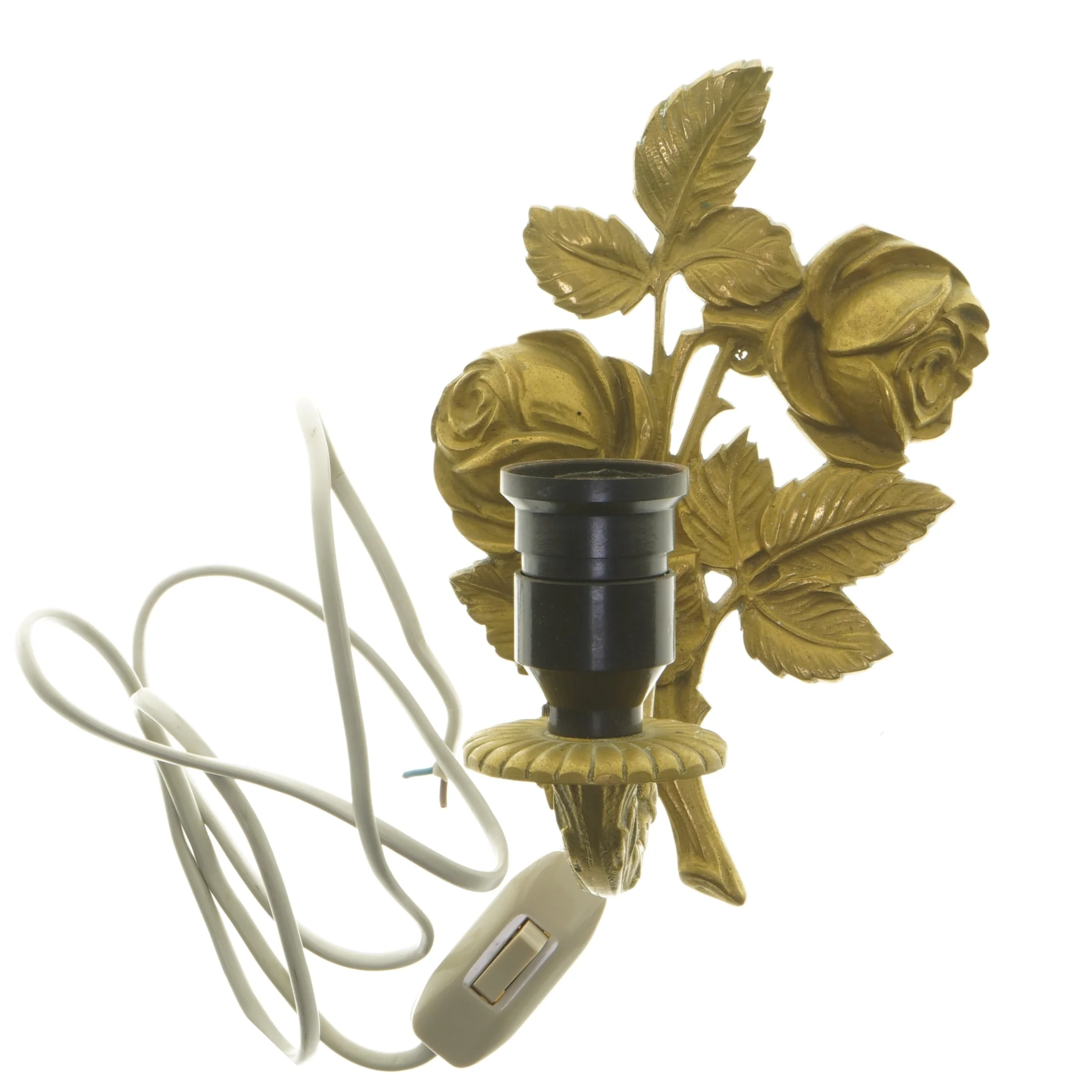 Vægmonteret roseformet lampeholder (str. 21 cm)