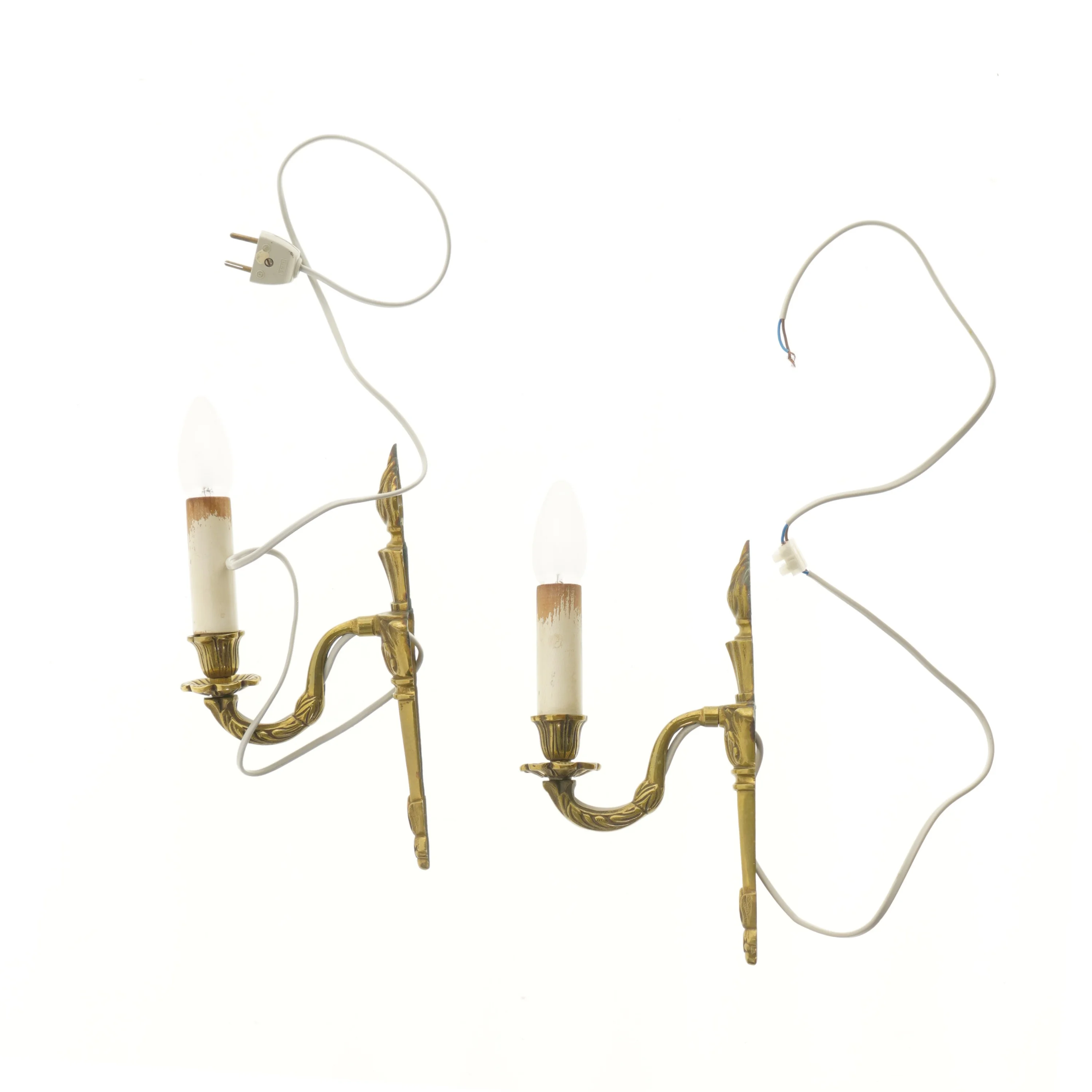 Væglamper i messing (str. 33 cm)