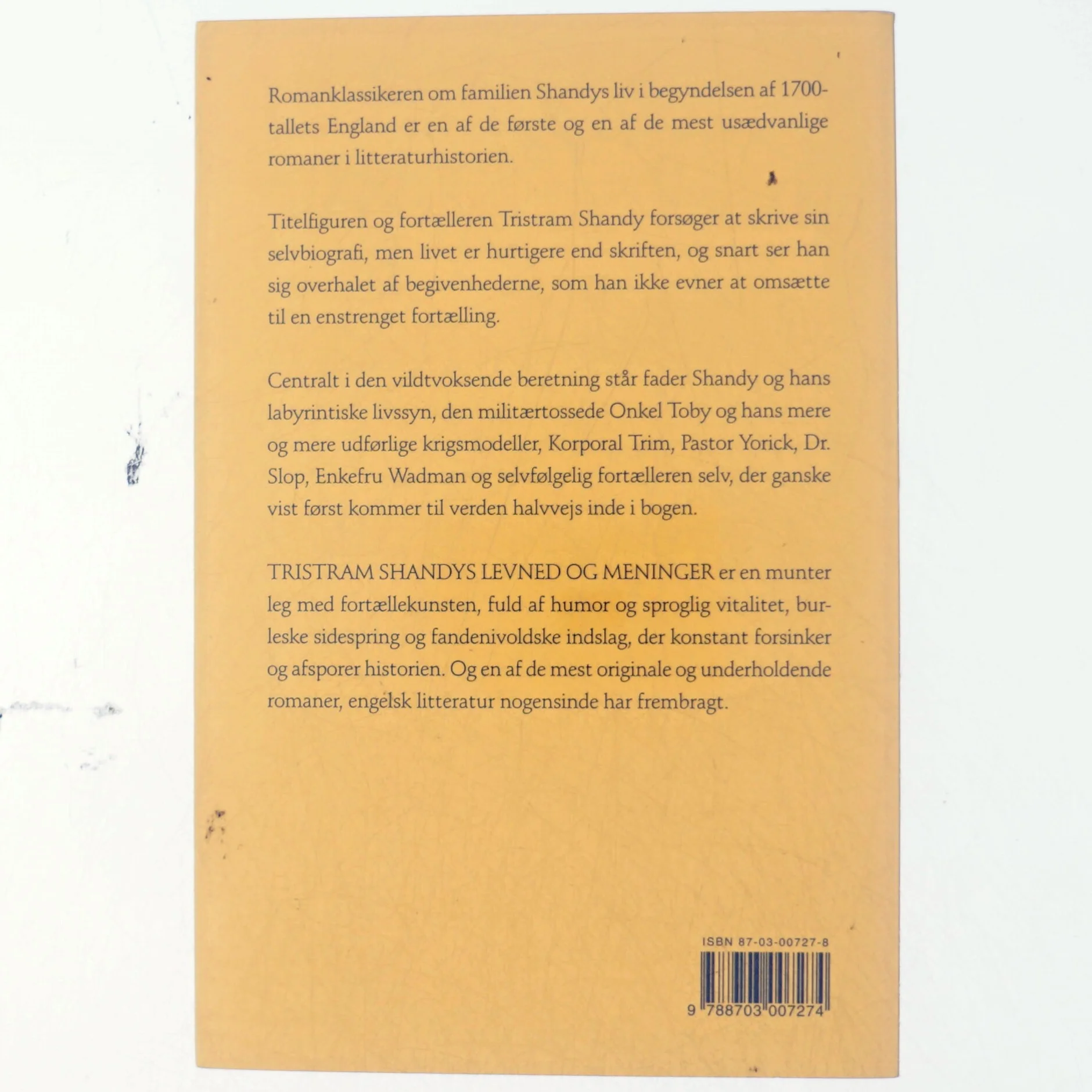 Tristram Shandys levned og meninger af Laurence Sterne (Bog)