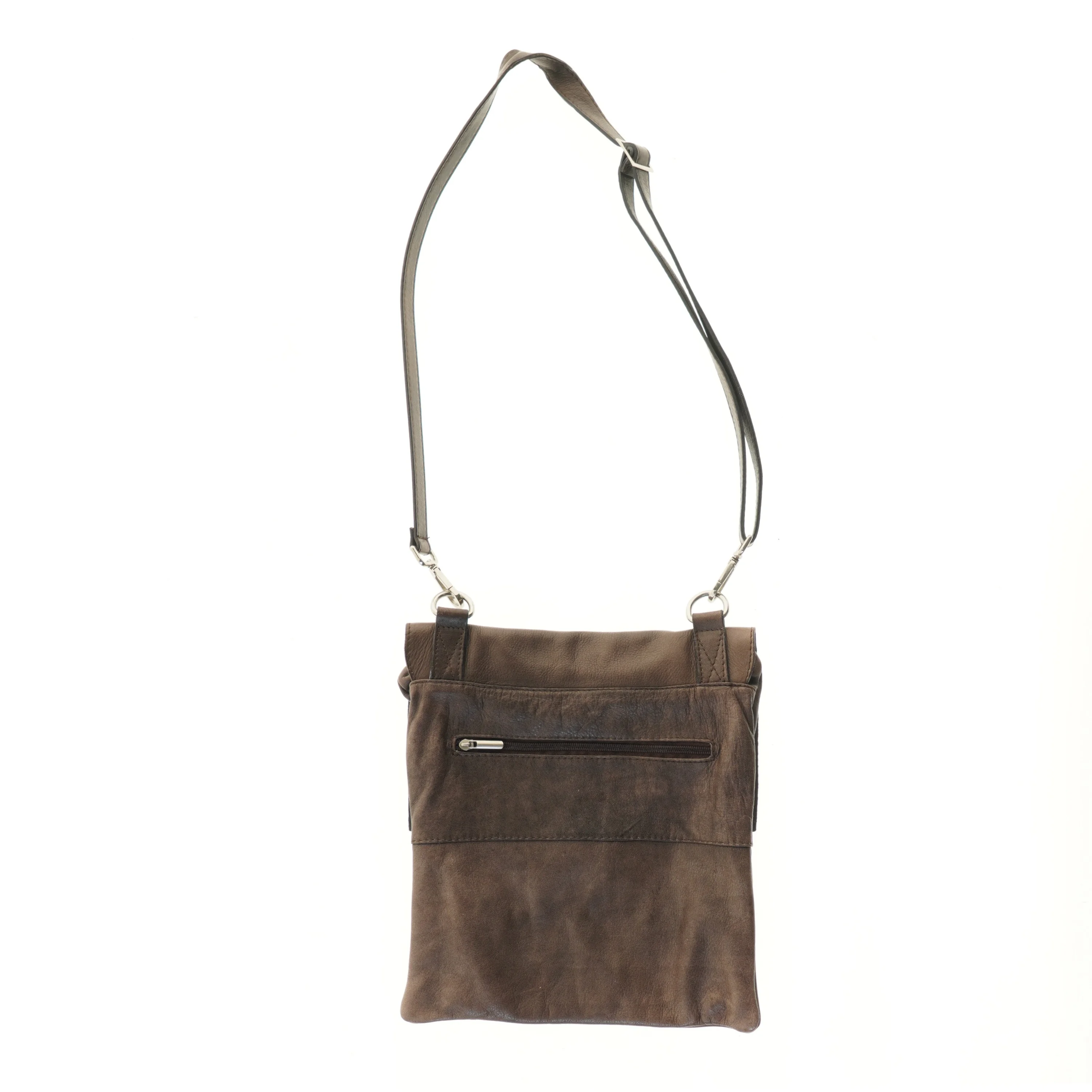 Brun skuldertaske (str. 32x28 cm)