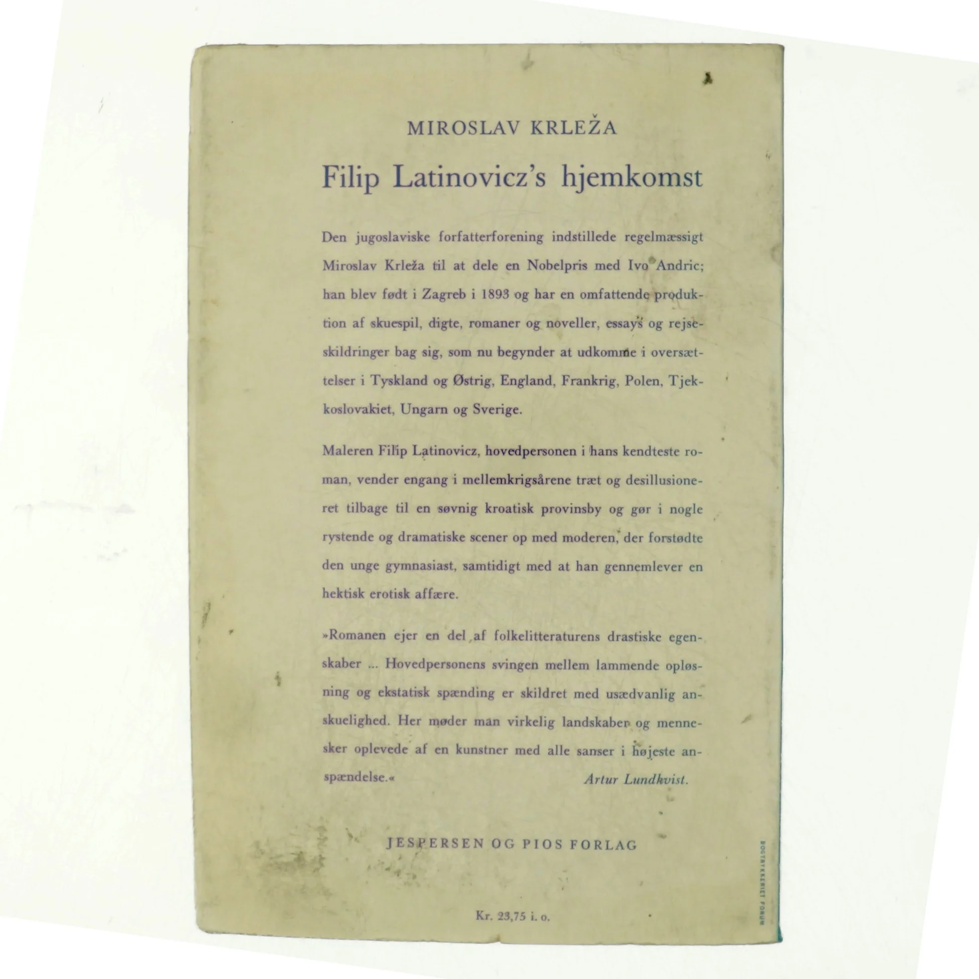 Filip Latinovicz's hjemkomst af Miroslav Krleza (bog)